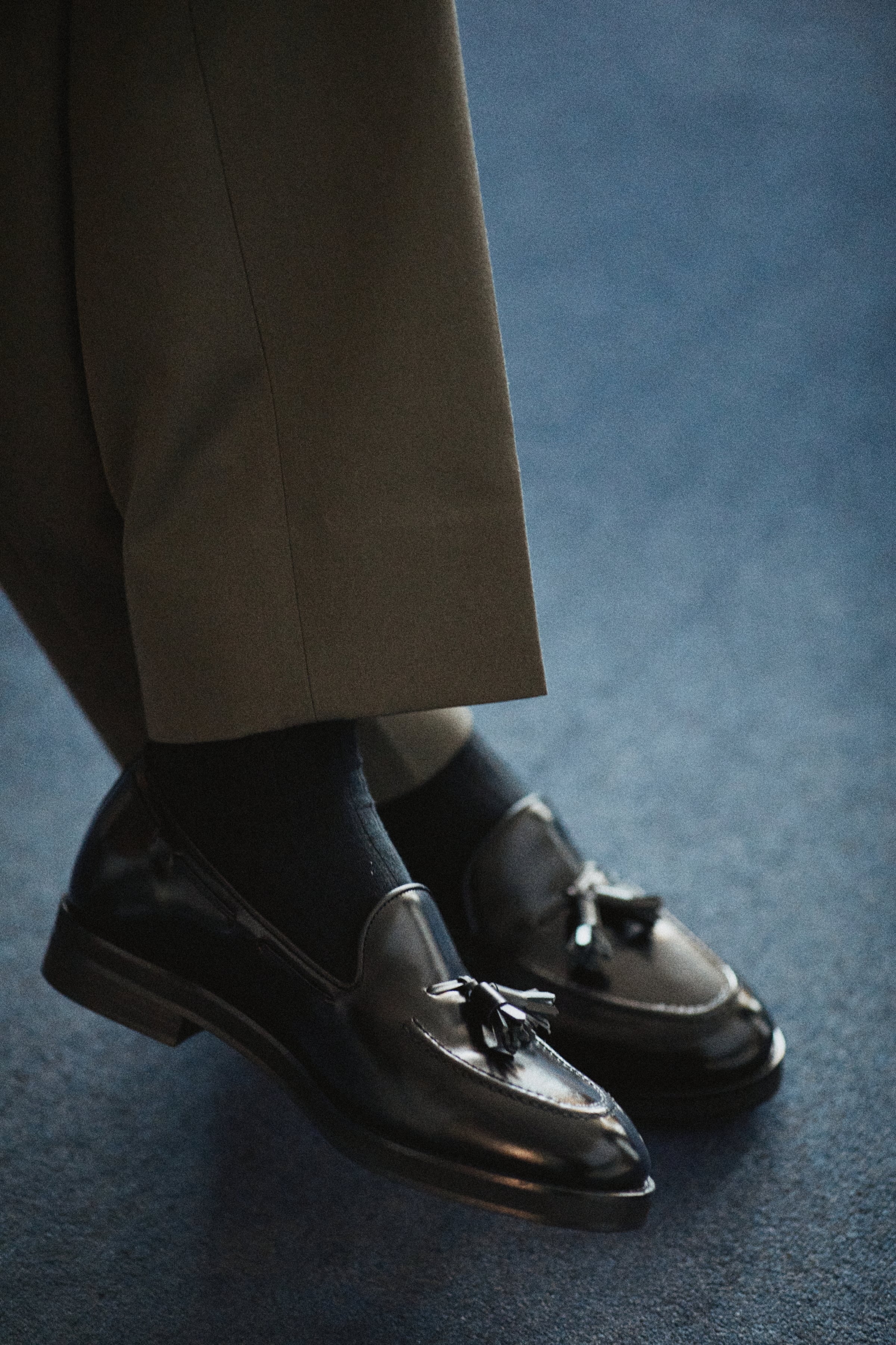 6cmUP シークレットシューズ〉タッセルローファー／黒 | 6cmアップの