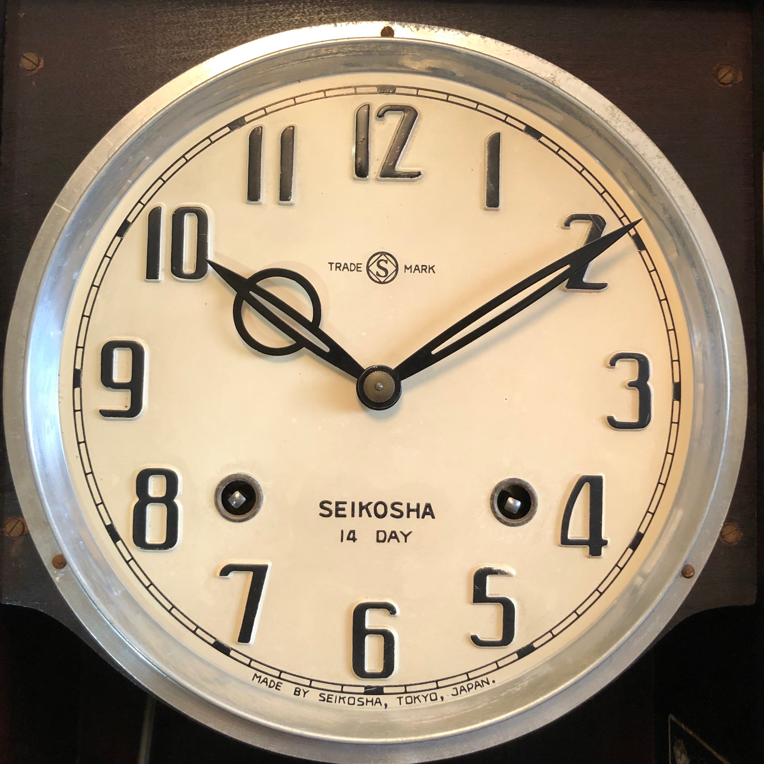 昭和レトロ 精工舎 宮型14DAY 本打ち掛時計 オーバーホール済 稼働品