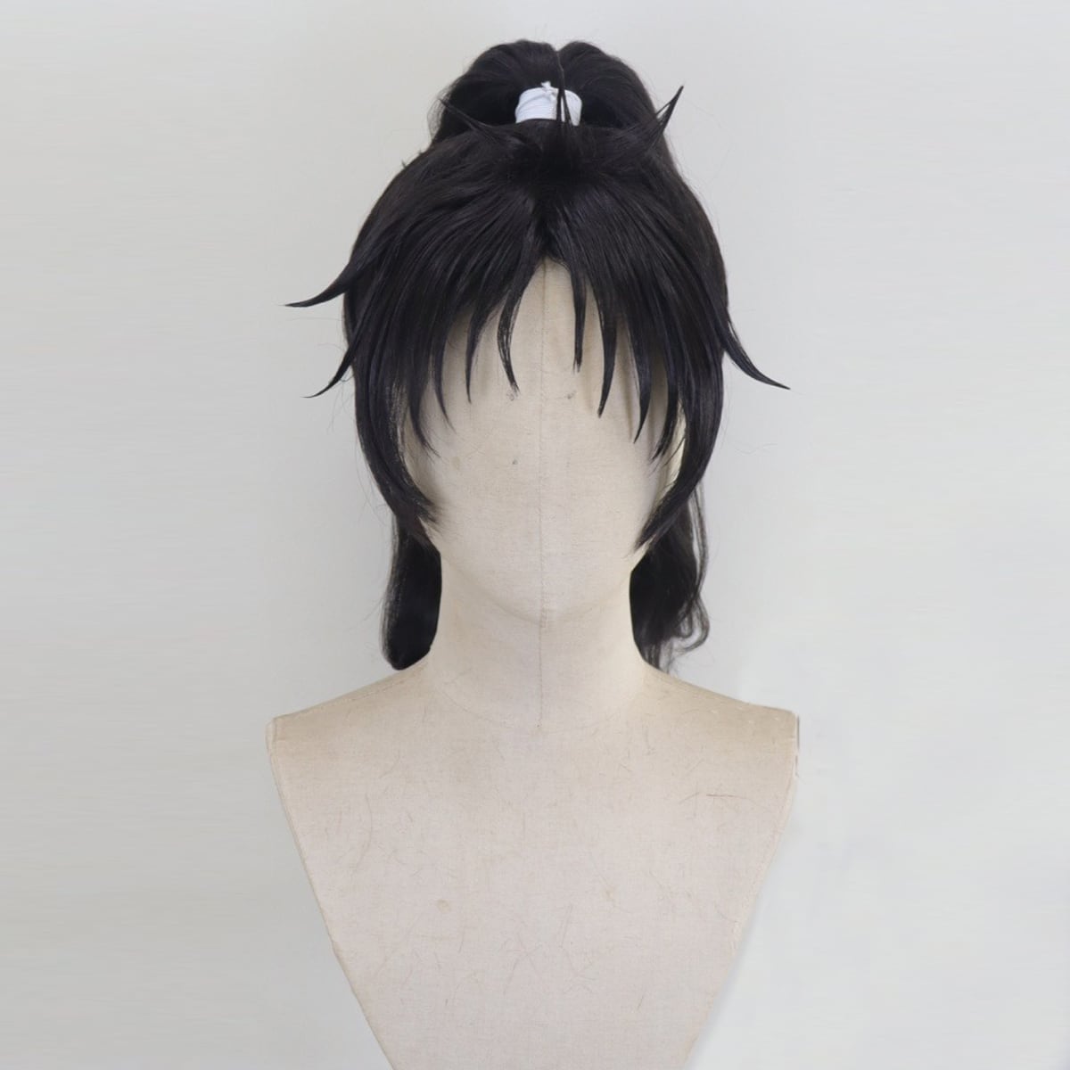 コスプレ耐熱ウィッグ オーダー 造形ウィッグ ブラック センター分け