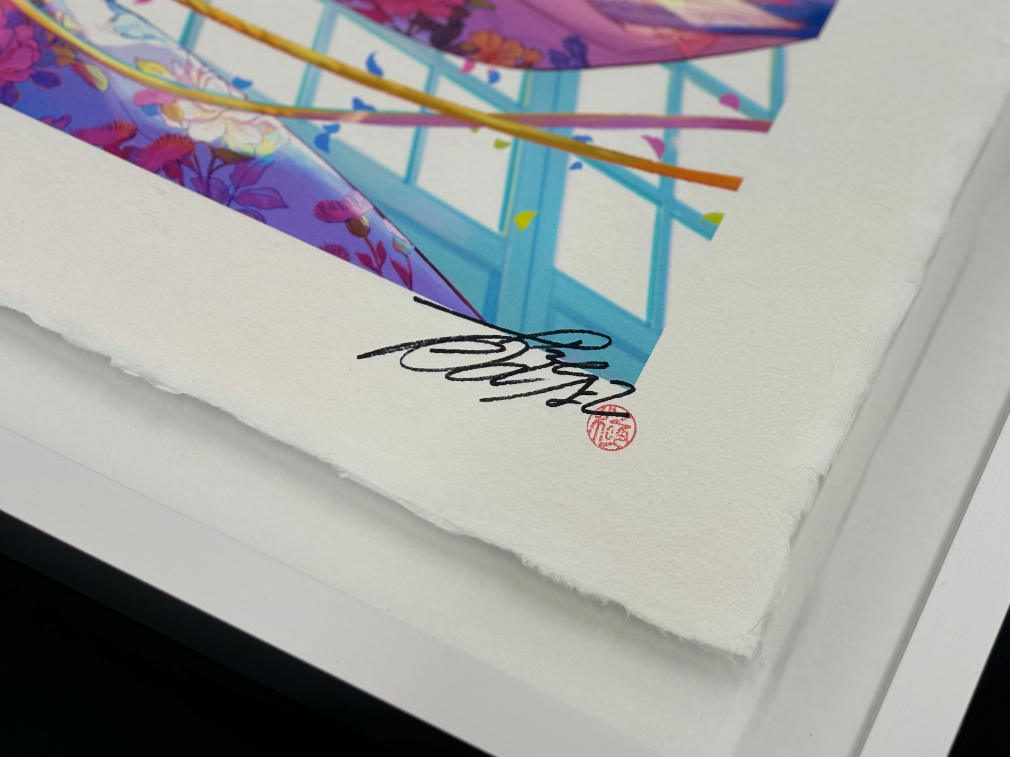 書泉POPUP展示1点モノ】今代浮世絵 A2サイズ モスアイアクリル仕様 藤