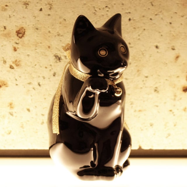 にゃん友商会招き猫さま専用＊ブラックパール大理石+神秘的ゴールド