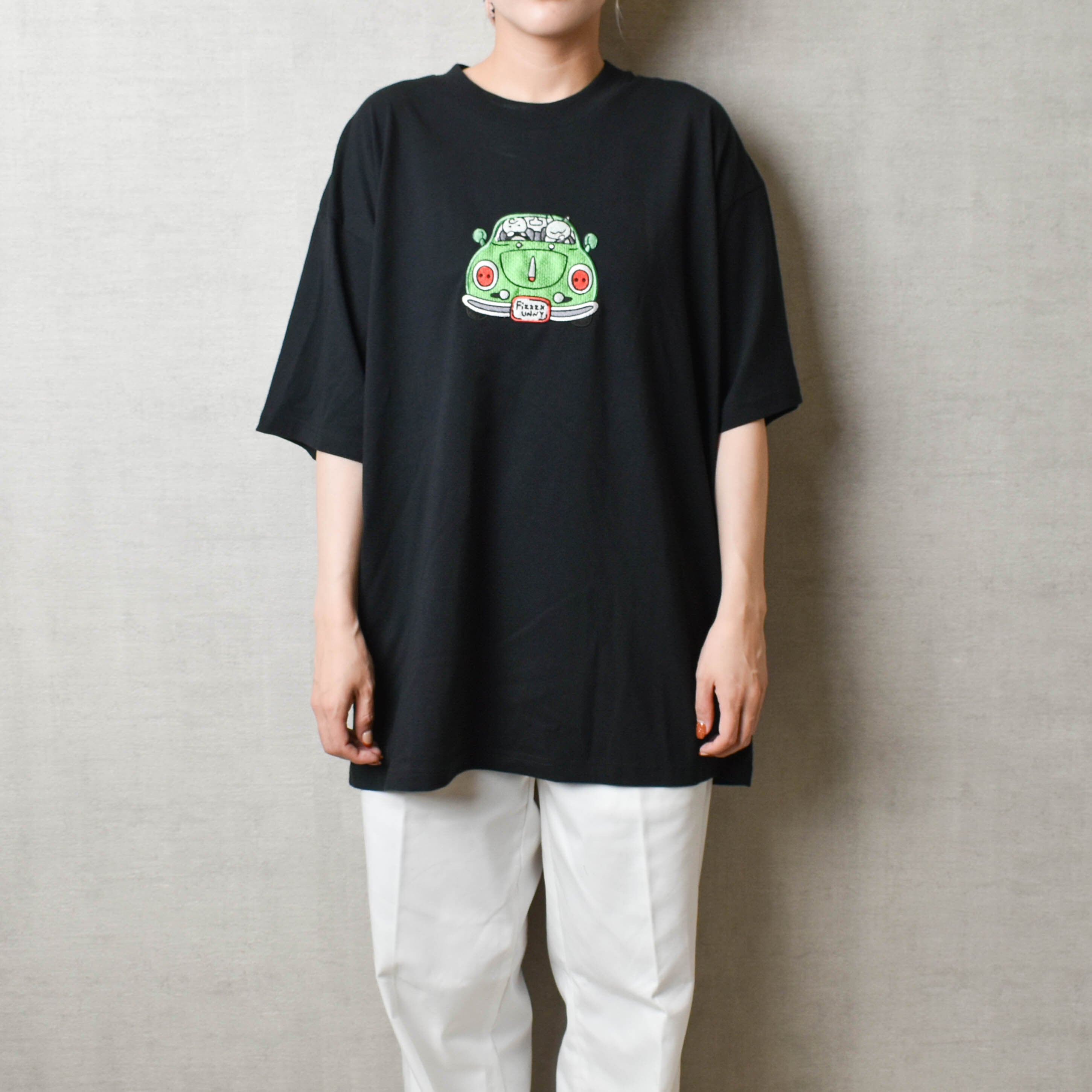 FizzzxUNNY DRIVING EMBROIDERY TEE (CUSTARD) | Fizzz