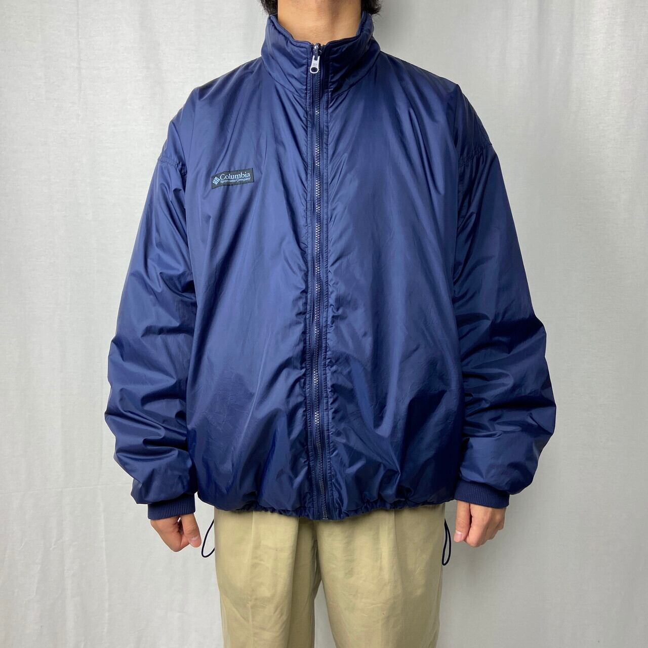 90年代 Columbia コロンビア ナイロンジャケット 中綿入り メンズ2XL