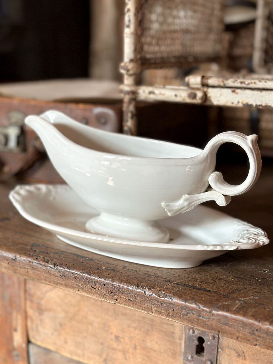 白色ソーシエール FAIENCE D'ONNAING NORD | Brocante de La Cocotte