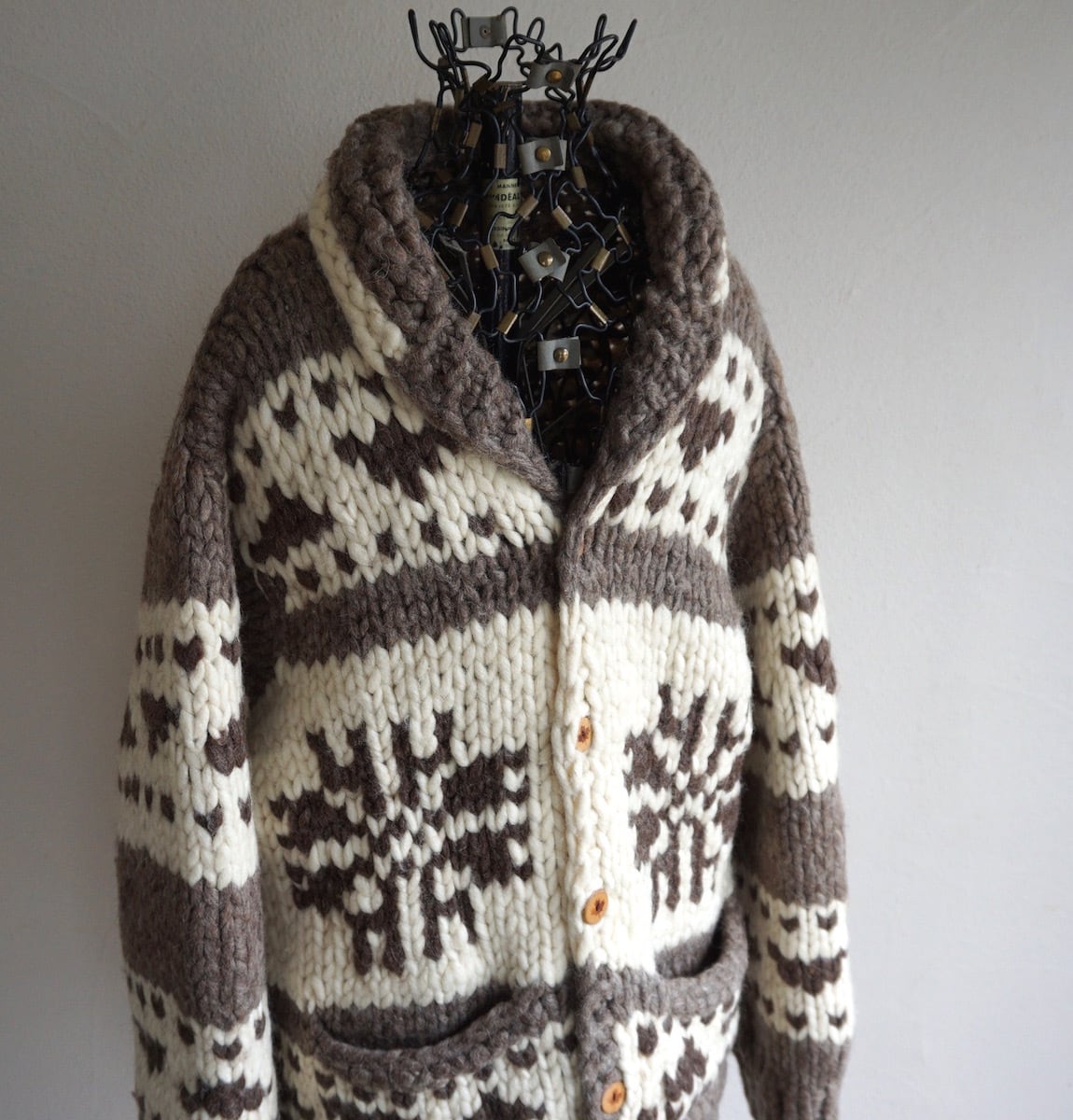 1990's CANADA製 [INTRACAN ENTERPRISES LTD.] スノー柄 カウチン