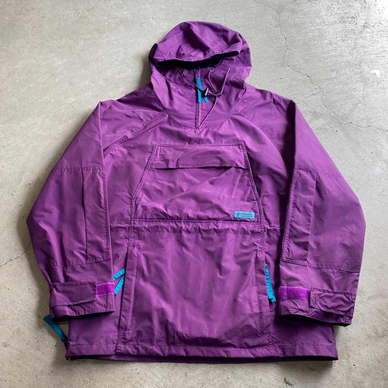 90年代 Columbia コロンビア アノラックパーカー プルオーバーナイロン