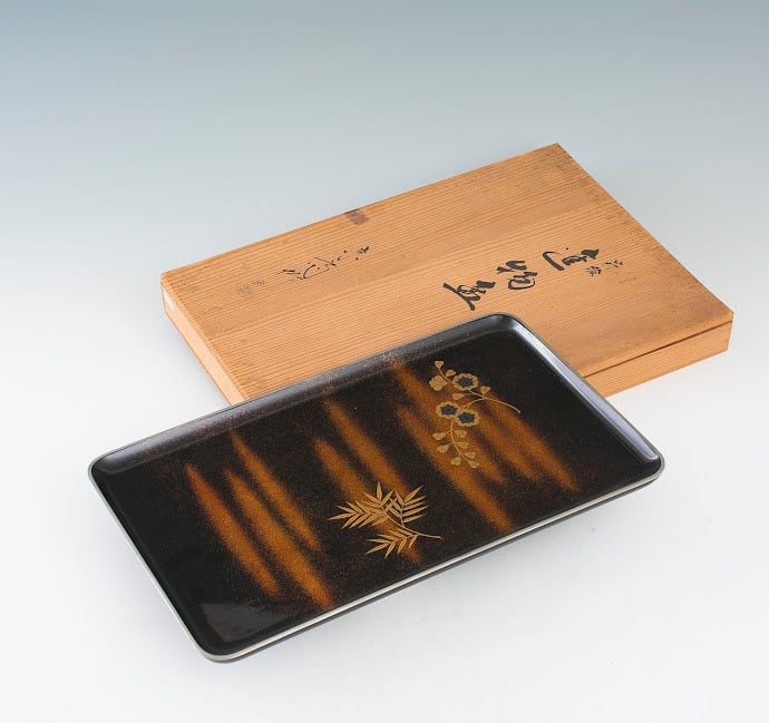 砺波宗斎造 蒔絵進物盆 共箱 砺波宗斎造 蒔絵進物盆 共箱 - メルカリ