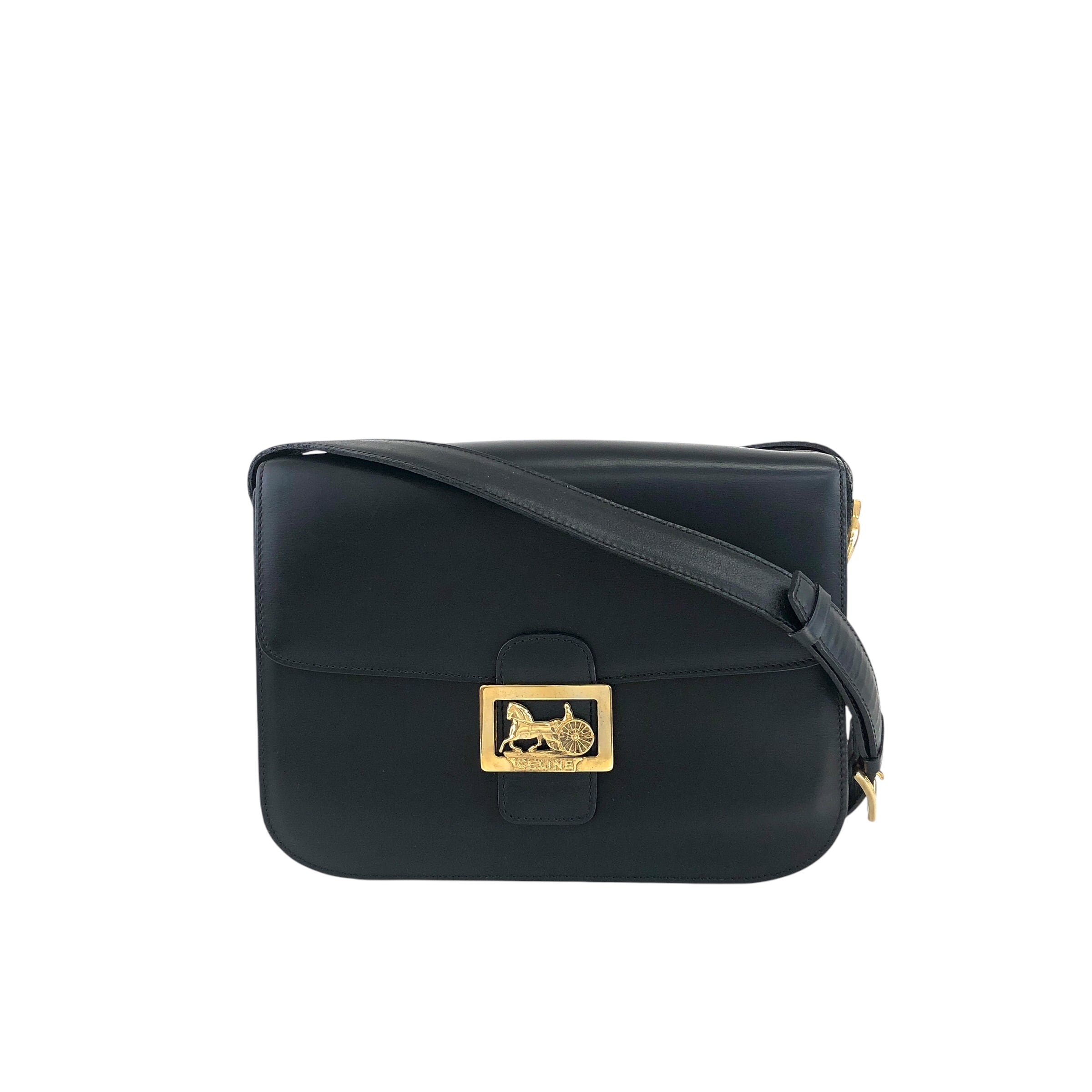 CELINE セリーヌ ショルダーバッグ ブラック 馬車 ホースキャリッジ