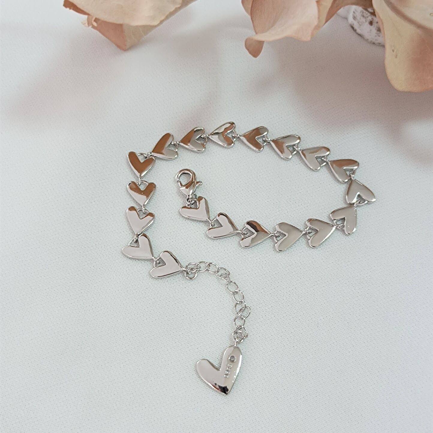 1pcs】プチプラ ハート ブレスレット モダン 大人可愛い サイズ調整