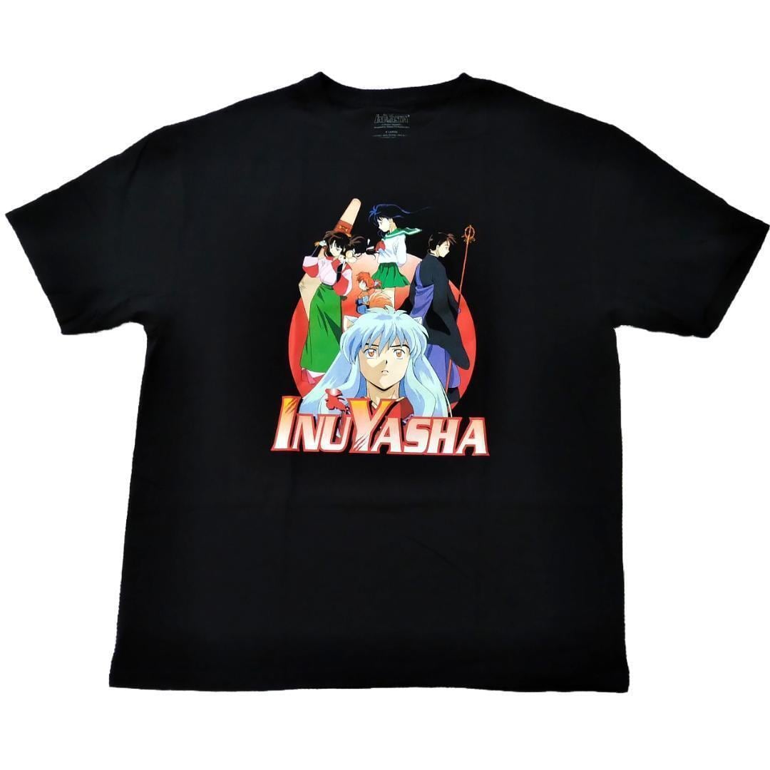 犬夜叉 Tシャツ XLサイズ 黒 アニメTシャツ 海外 未使用新品 * | GOLD