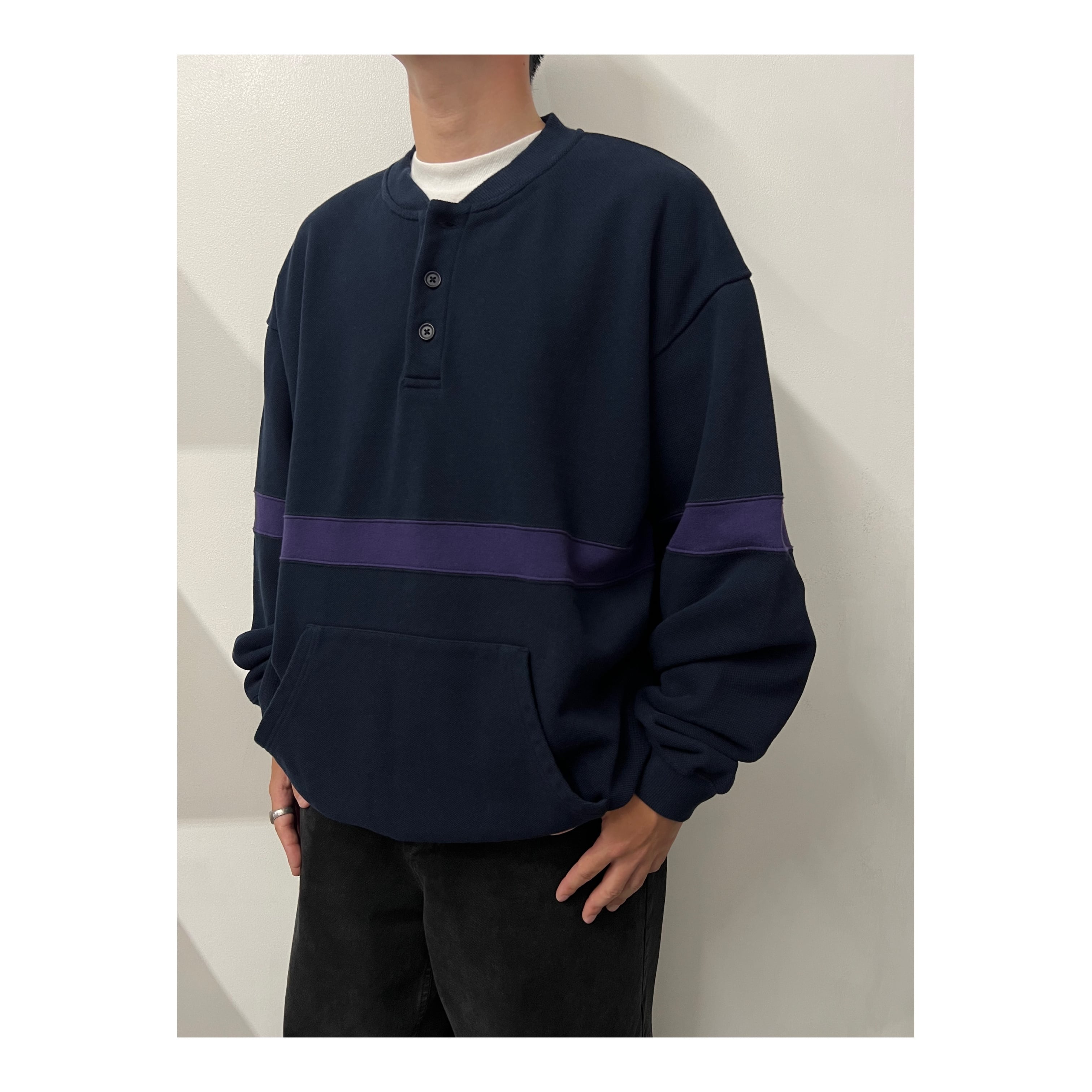 PWA / HEAVY KANOKO HENRYNECK POLO NAVY | THE NEWAGE CLUB