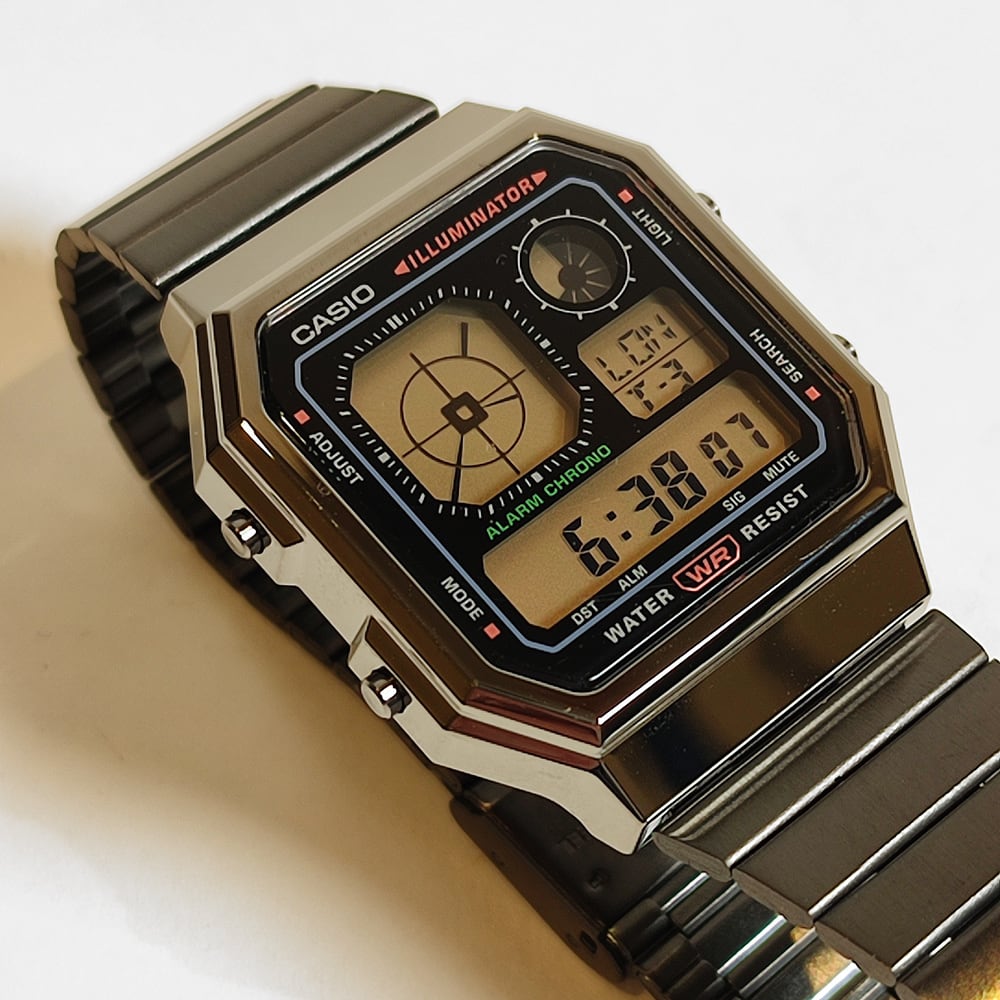 CASIO CLASSIC A130WEGG-1AJF GUNMETAL/BLK アナデジ カシオ
