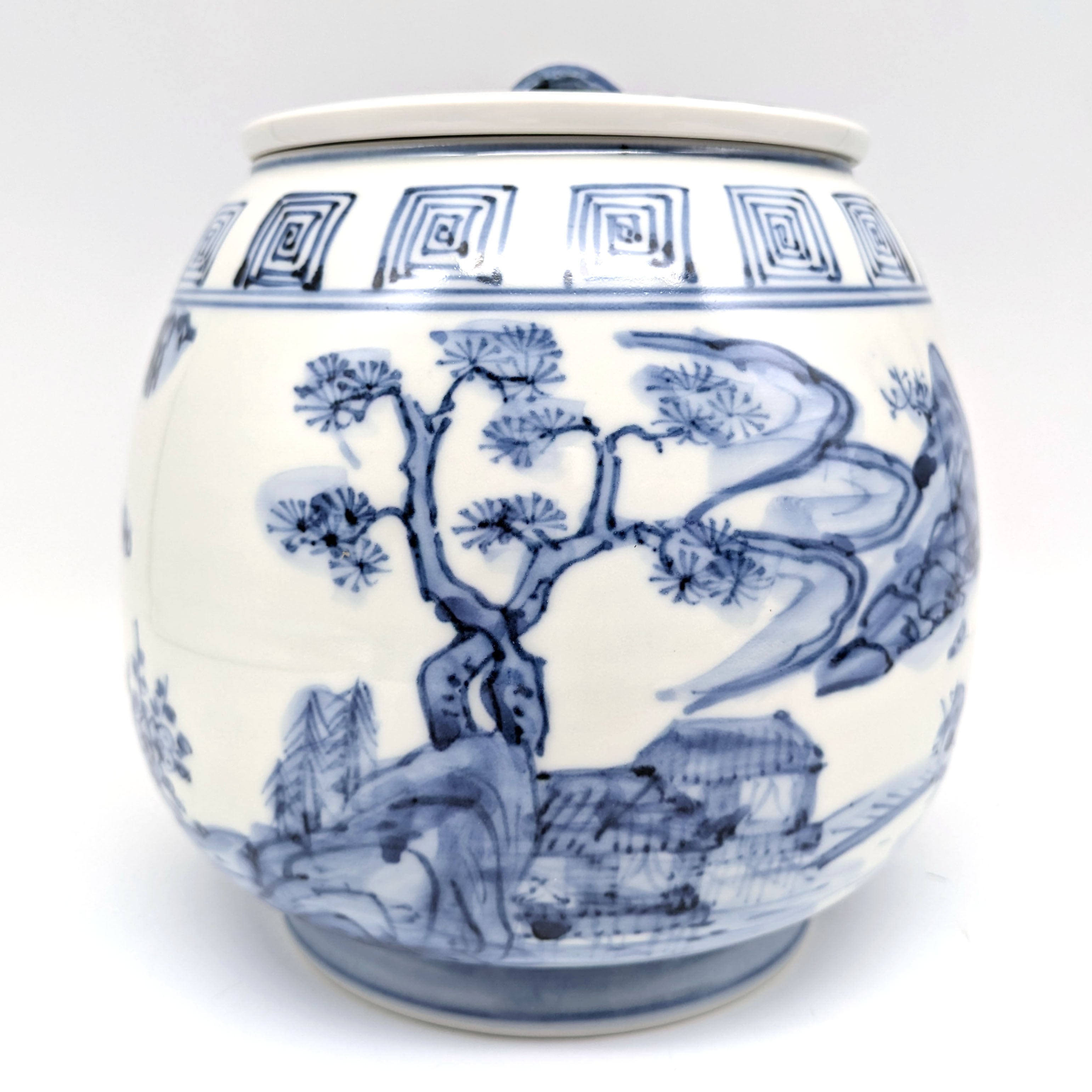 京焼・平安・高野昭阿弥・水指・染付・芋頭・茶道具・No.240721-10