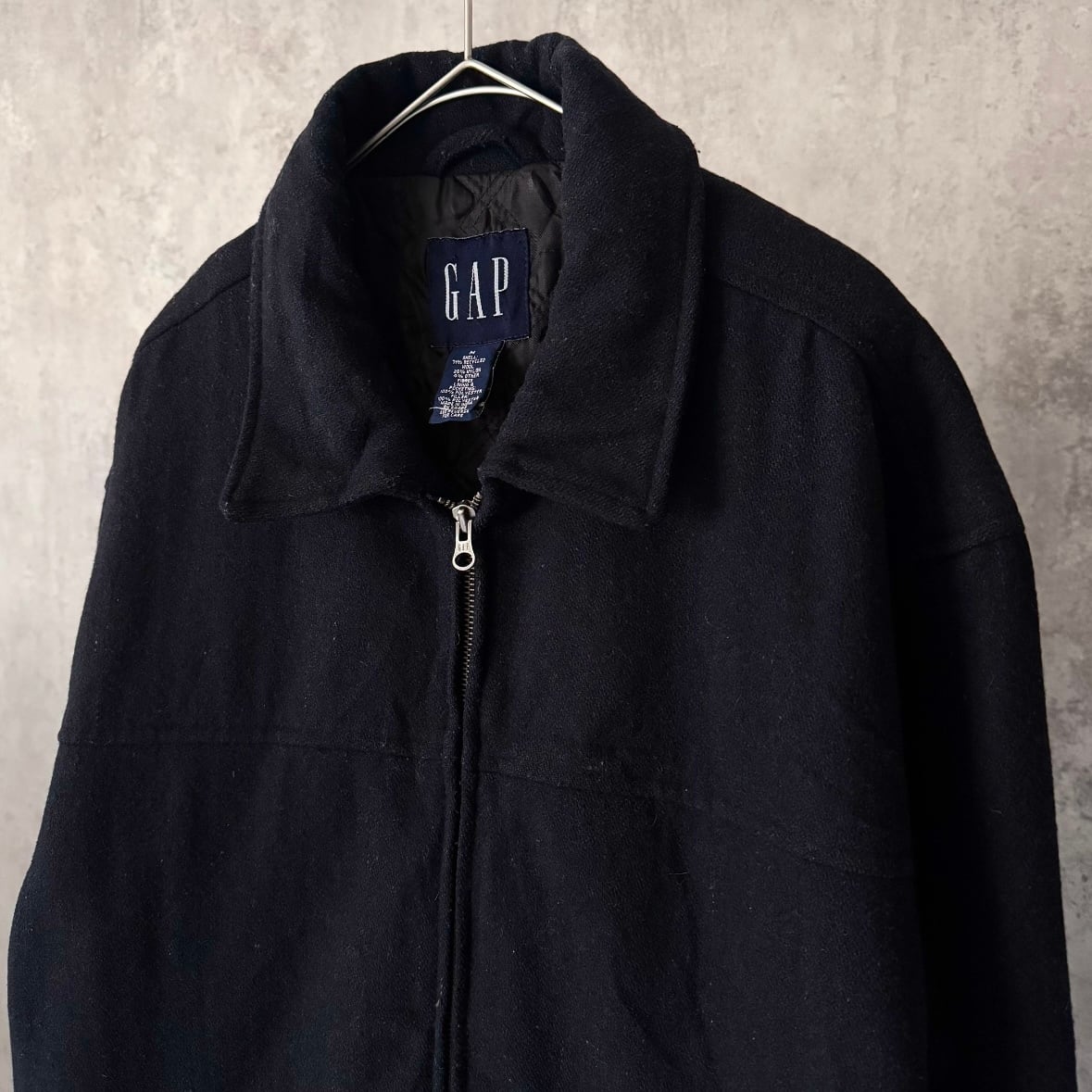 90s~ Gap wool nylon sport jacket ''dark navy'' | Muri vintage