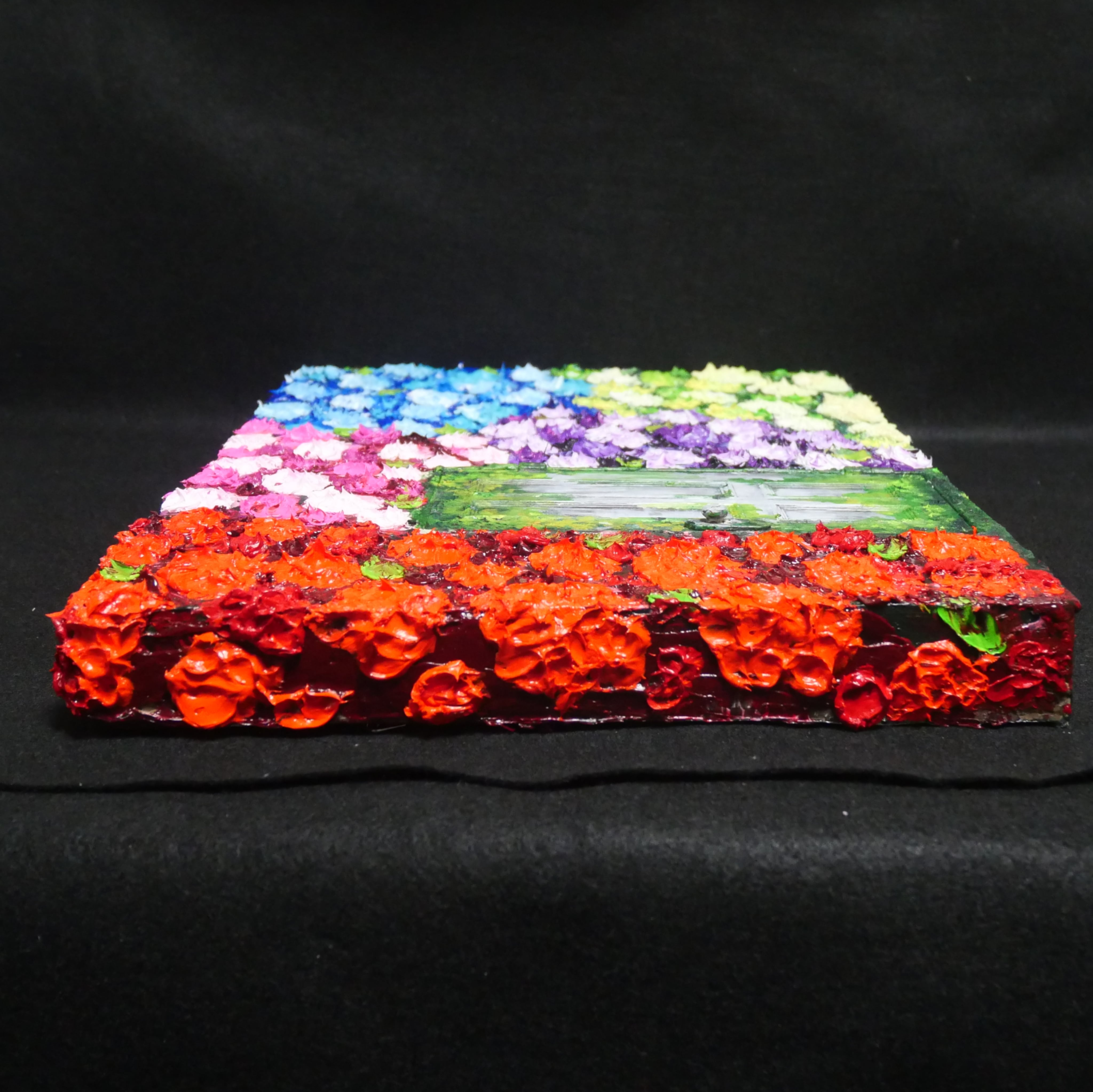 油絵 油彩 油彩画 絵画 絵【扉の先の紫陽花の階段】 | HIROSHI1990