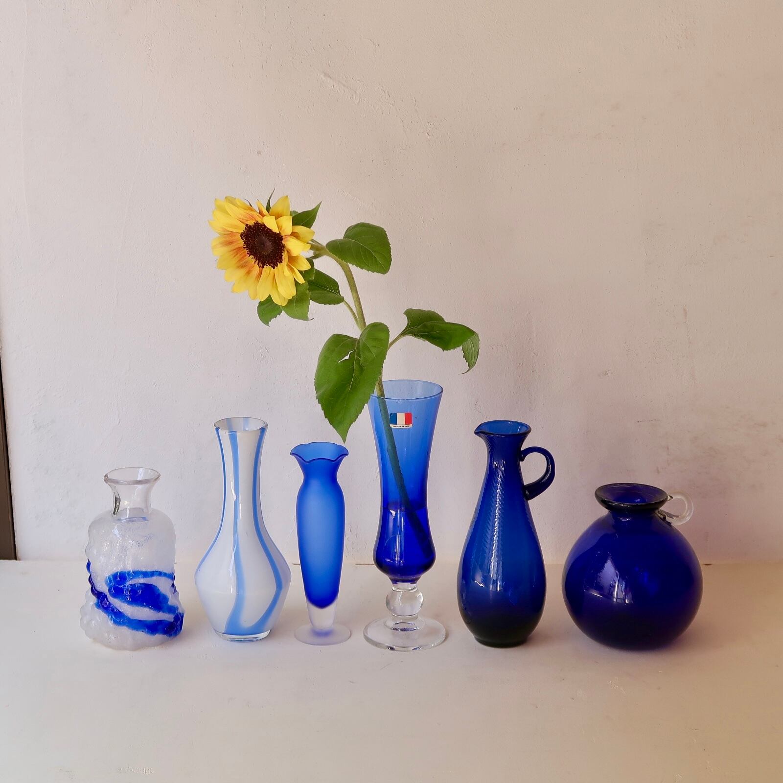 コバルトブルーの丸花瓶 | SUISUI