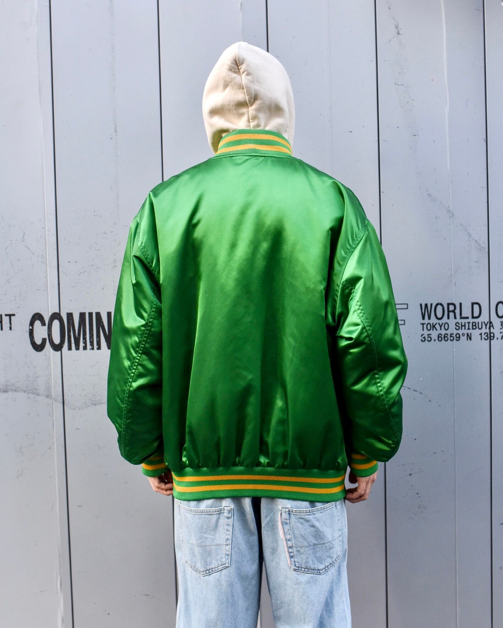 Keboz - SATIN VARSITY JACKET (size-L) ¥16000+tax | KODONA in the House