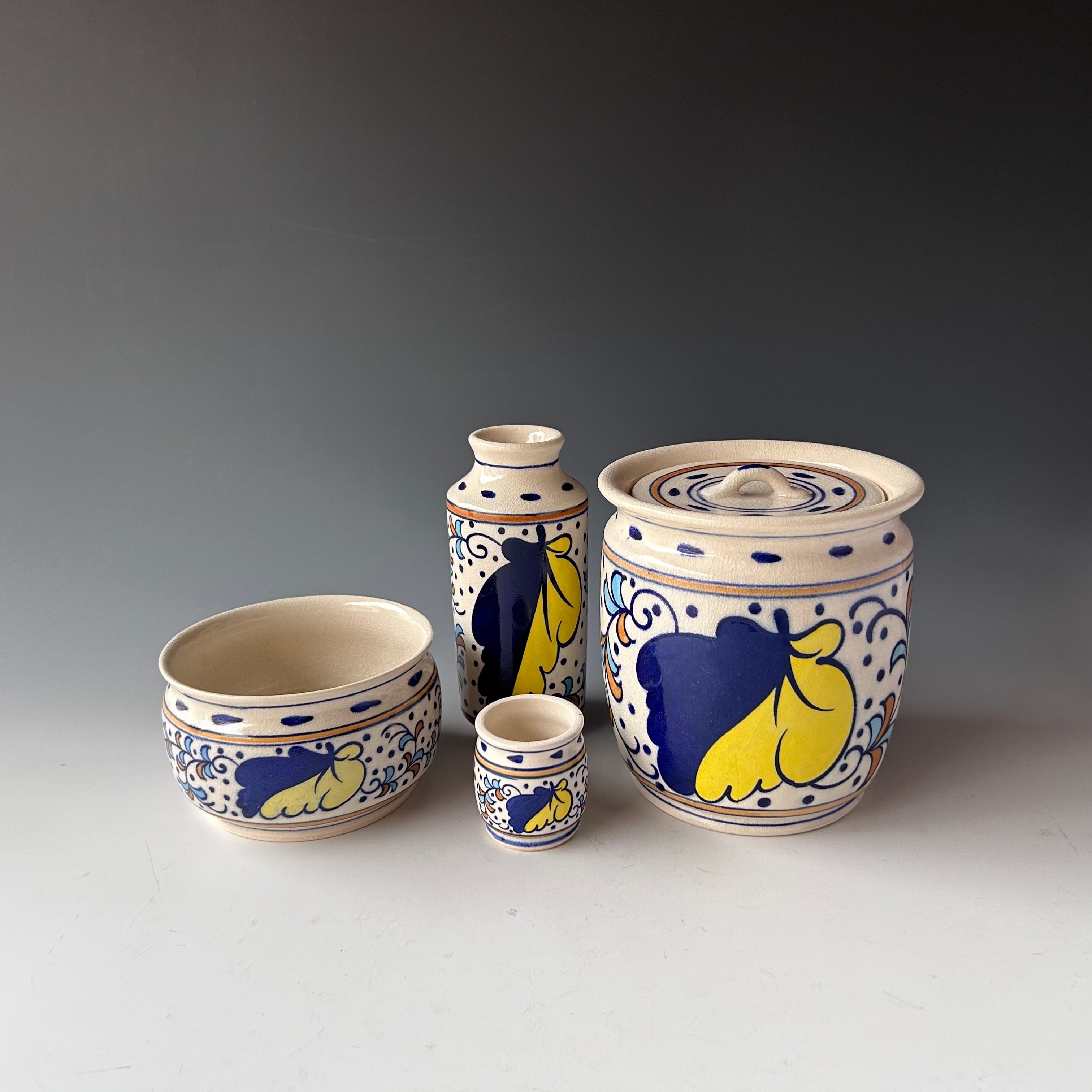 茶道具 紅毛 オランダ 皆具 横田鳳山 共箱 水指 尺立 建水 蓋置 京焼