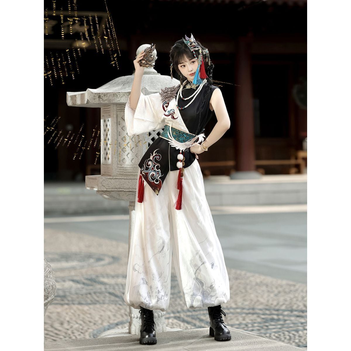 チャイナ風アシンメトリーセットアップ | Maiden's Rêve