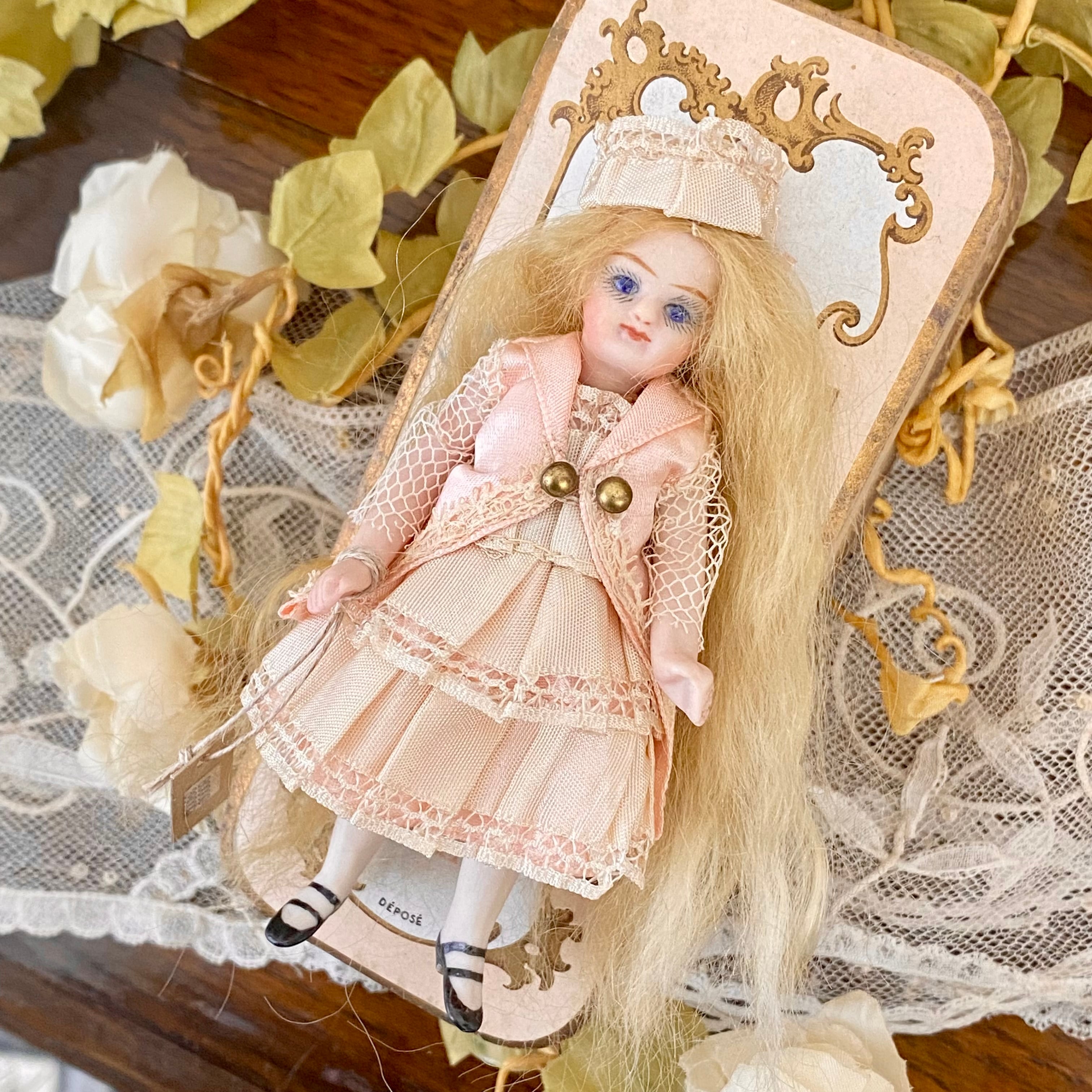 完成ドール】フレンチミニョネット1/ オールビスク/ 10.5cm/草苅尚代作