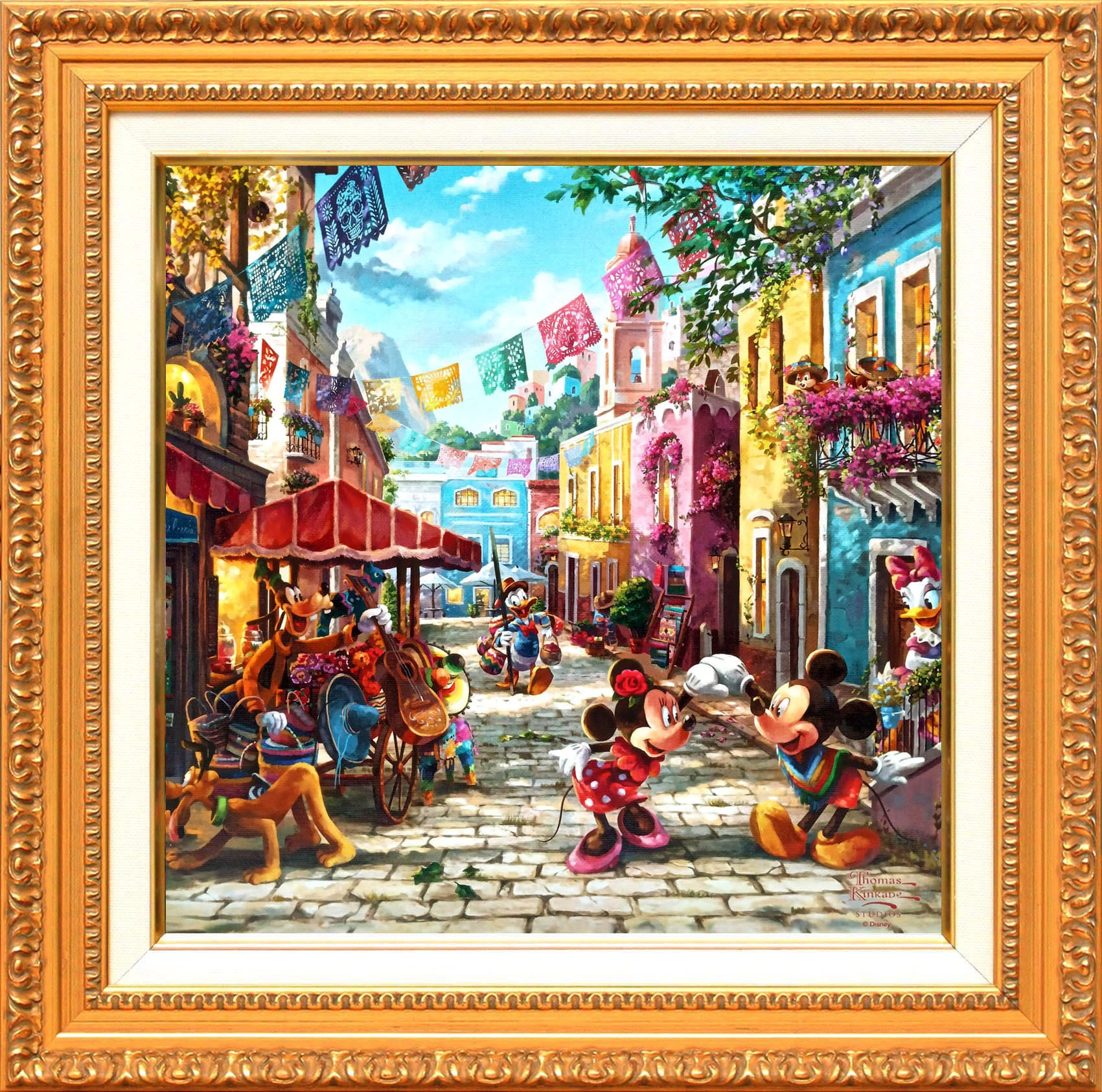 ディズニー絵画 ミッキー＆ミニー/イン メキシコ 展示用フック付