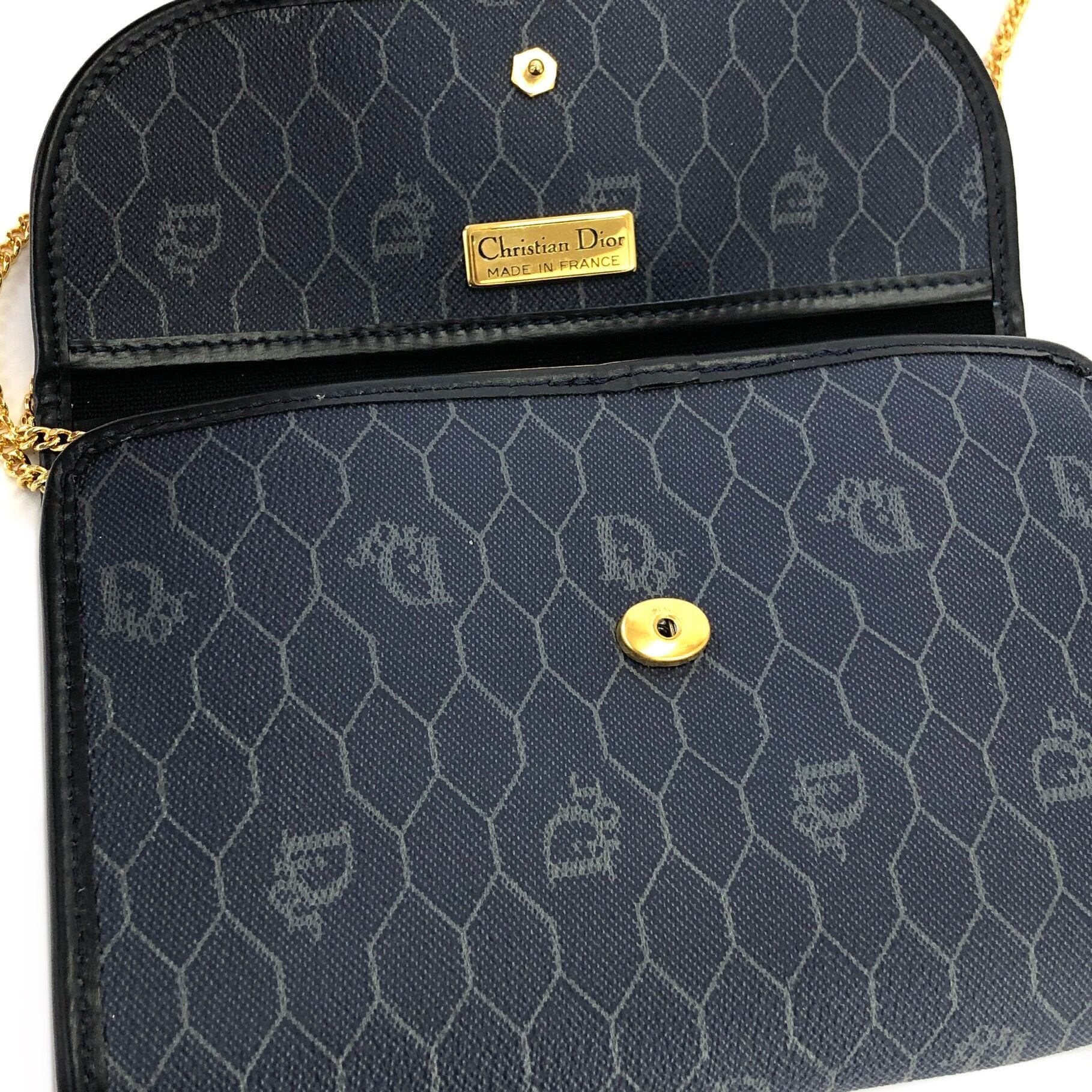 Christian Dior ディオール ハニカム柄 チェーン ポシェット ミニ