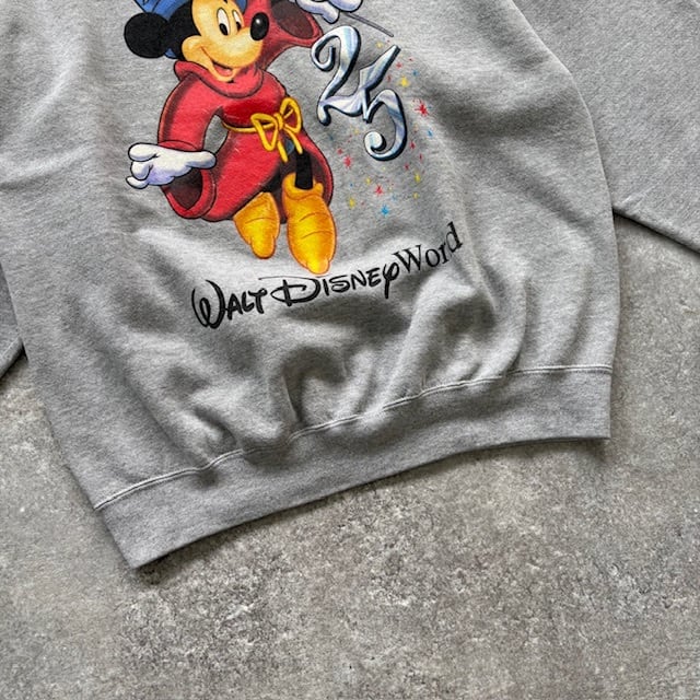 Disney】90s USA製 ディズニー ミッキースウェットトレーナー 25th