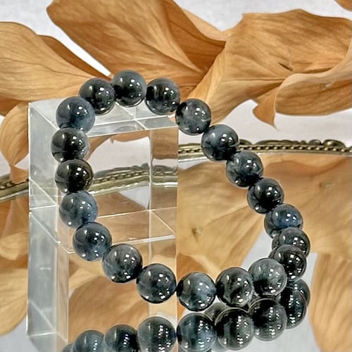 ブラックスターアクアマリン ブレスレット ブラック アクアマリン 約10