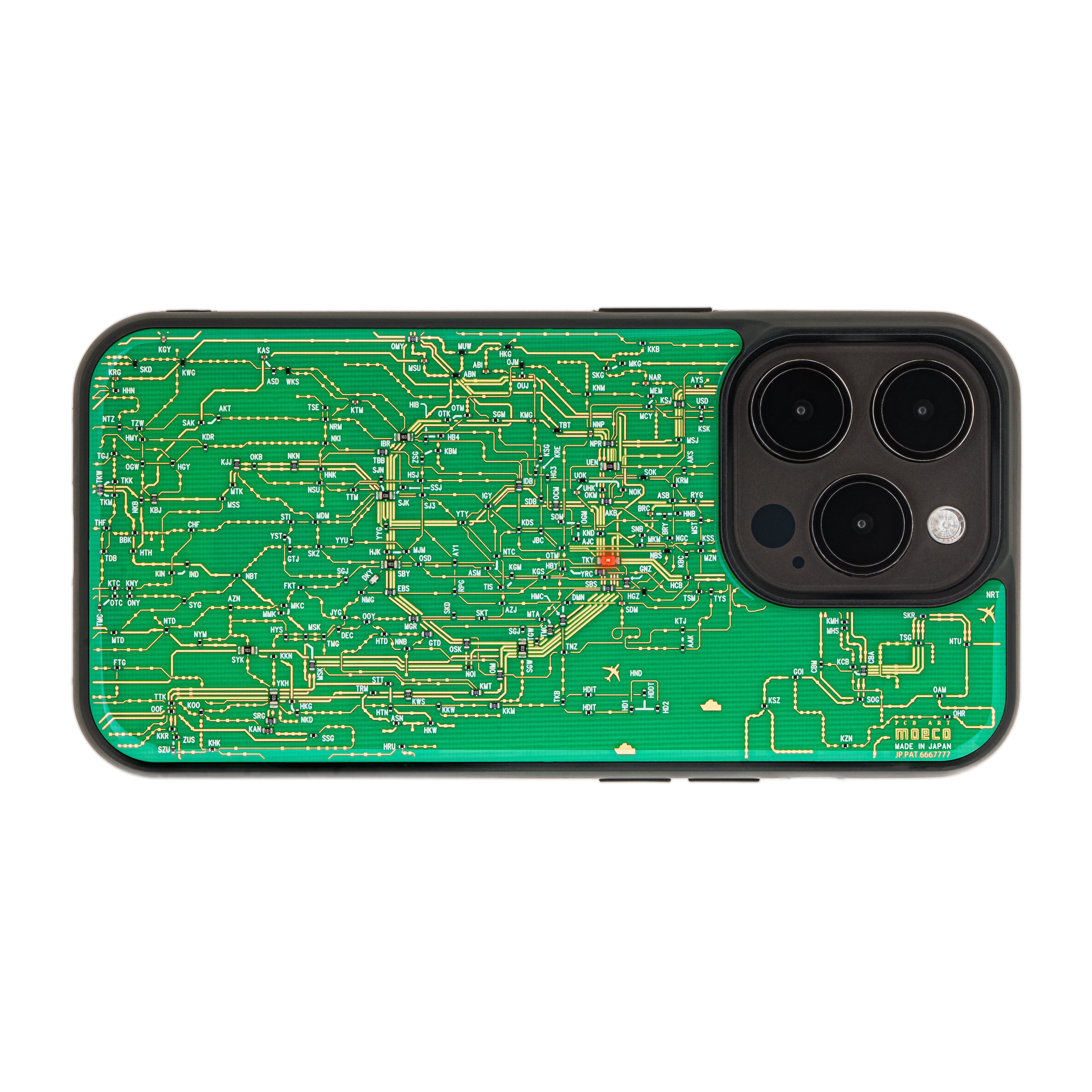 FLASH 東京回路線図 iPhone 15 Pro ケース | PCB ART moeco