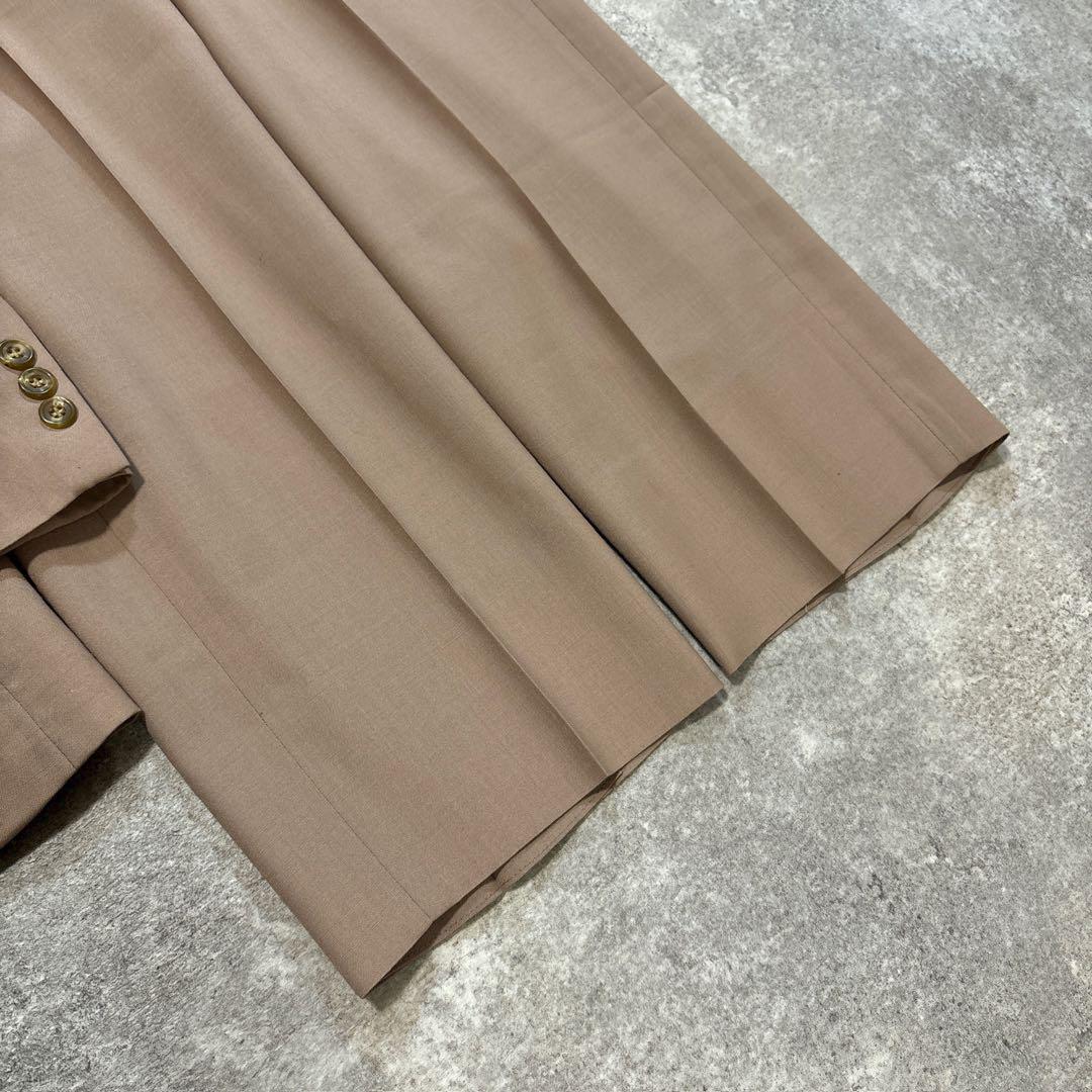 90s ヴィンテージ スーツ ダブル セットアップ 成人式vol.108 茶色 | Flog.