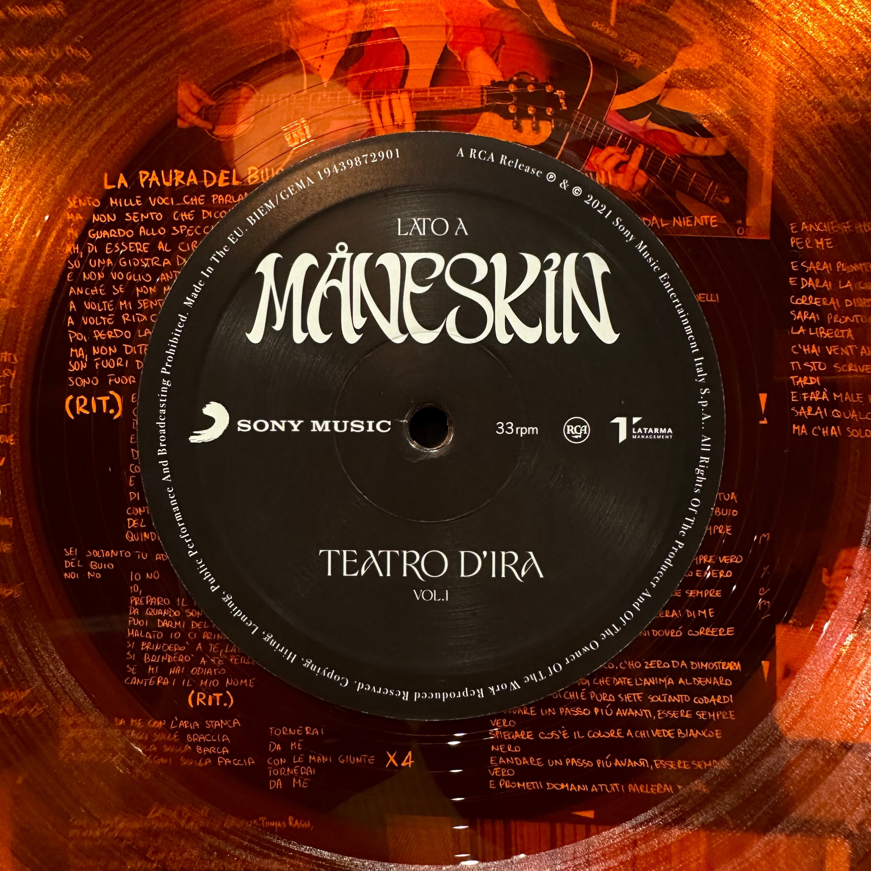 LP】MANESKIN/Teatro D'Ira - Vol.I | SORC 中古アナログレコード専門店
