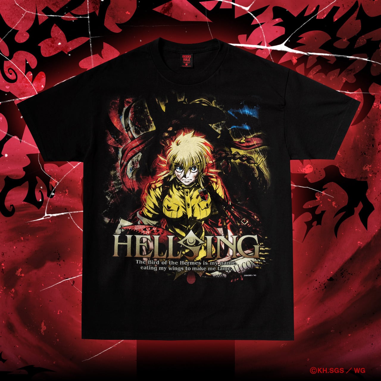HELLSING OVA × GEEKS RULE 15 SILKSCREEN PRINTING T SHIRT “セラス