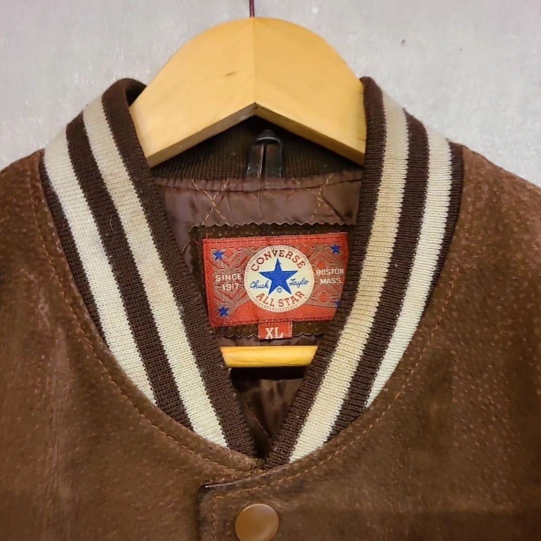 90s converse コンバース 革ジャン ブラウン コンバース オールスター