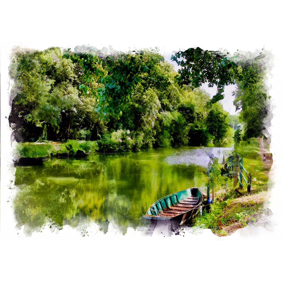 油絵 風景画 7 風景画 ☆やまふじ 枯木・巨木P30号7月 油絵