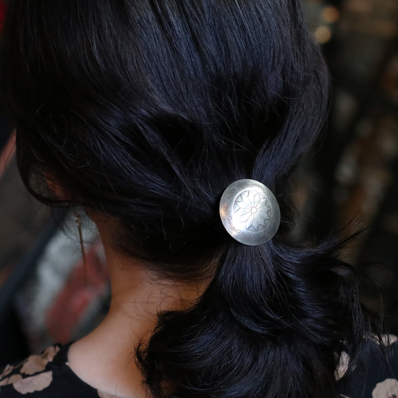 Navajo Silver Concho Hair Tie ヘアゴム ナバホ族 コンチョNavajo