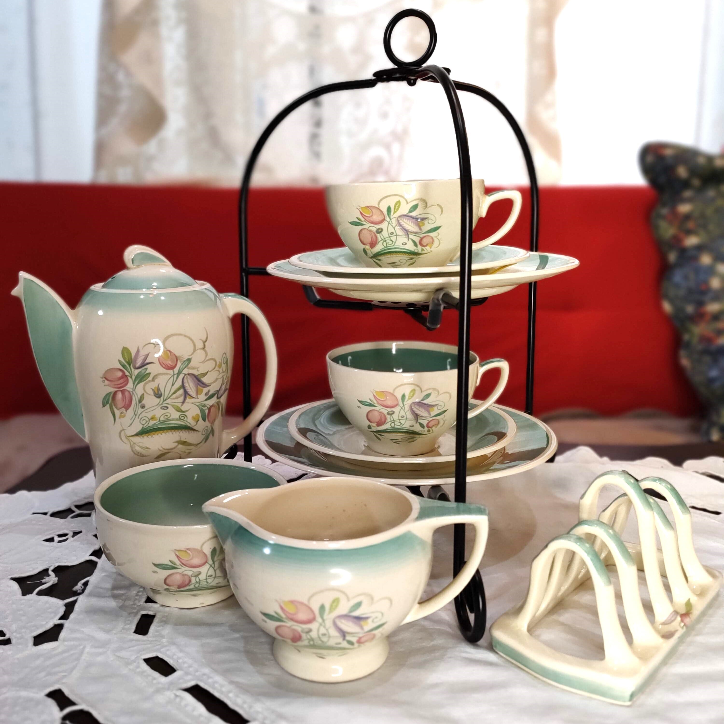 Susie Cooper スージークーパー ドレスデンスプレイ シュガーボウル