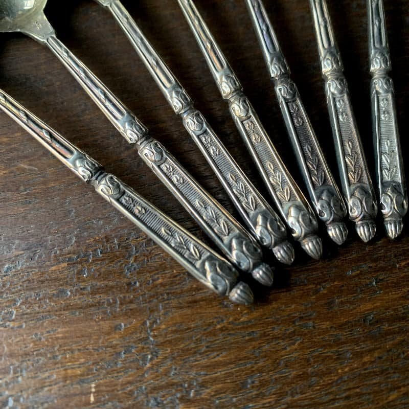 アンティーク シルバーのティースプーン/lance（槍）/銀器/フランス