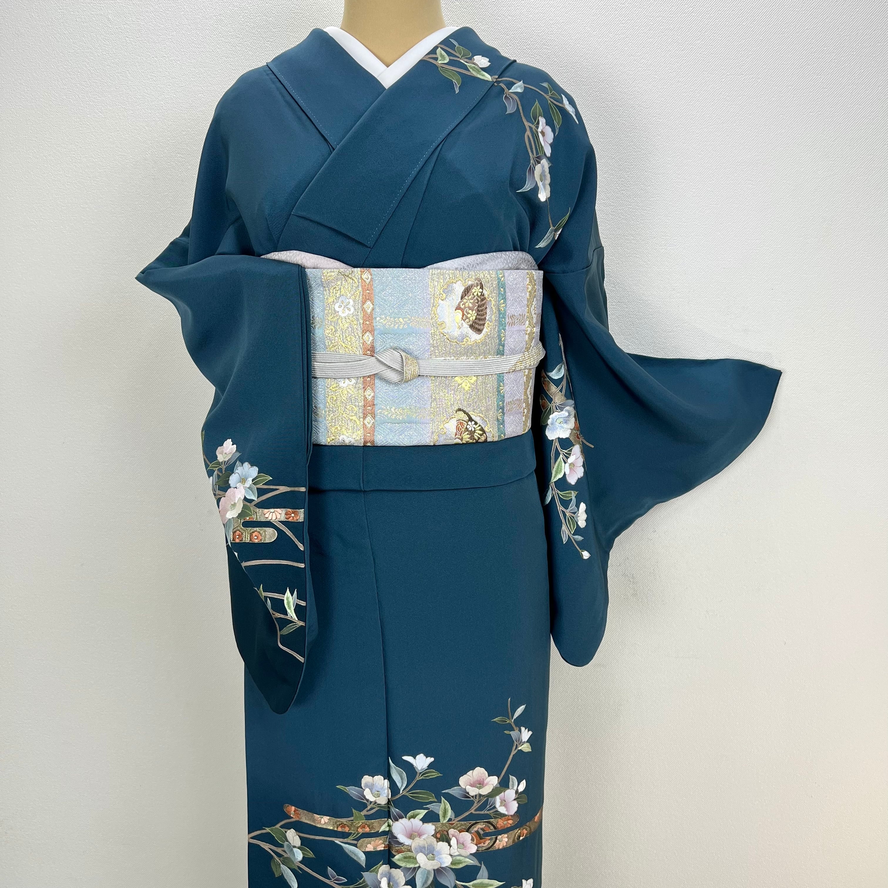 美品【総刺繍】麗光刺繍 訪問着 正絹 袷 s761 | 着物 夢美月