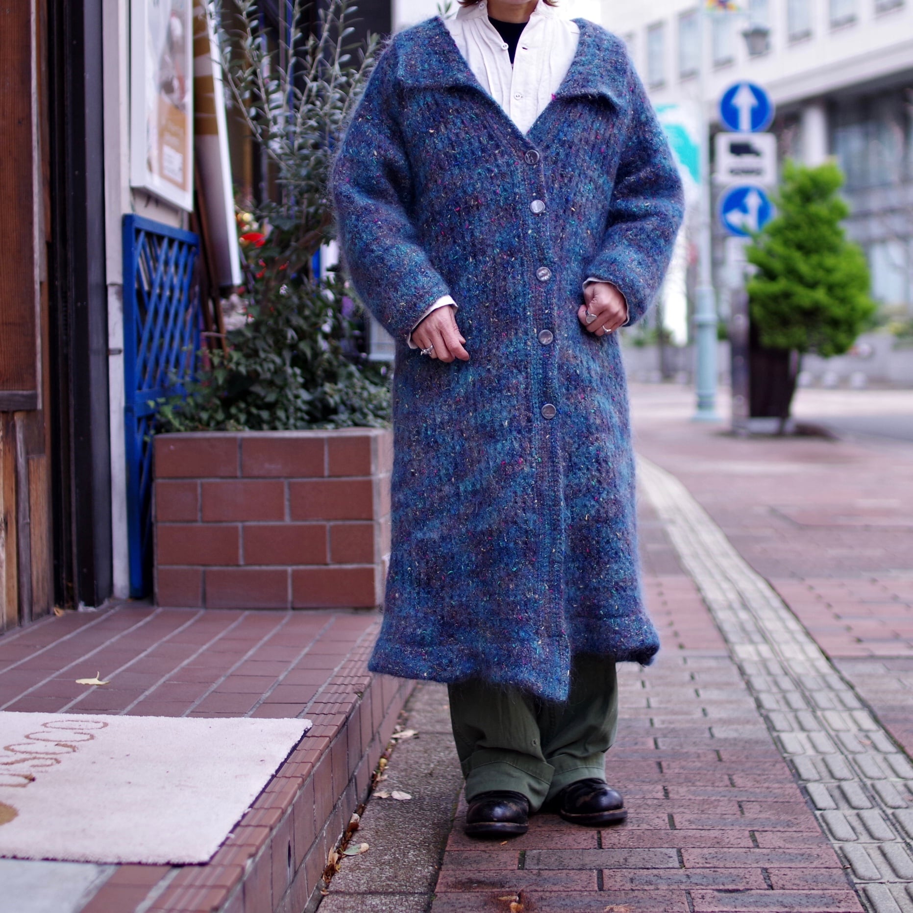 Mohair Knit Coat / モヘア ニット コート | 古着屋 仙台 biscco【古着