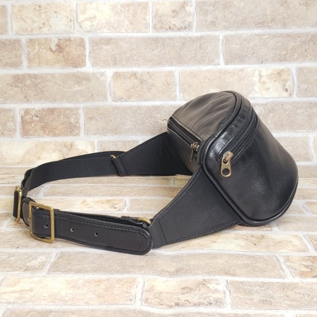 オールドコーチ ☆レザー ウエストポーチ ブラック ボディバッグ COACH