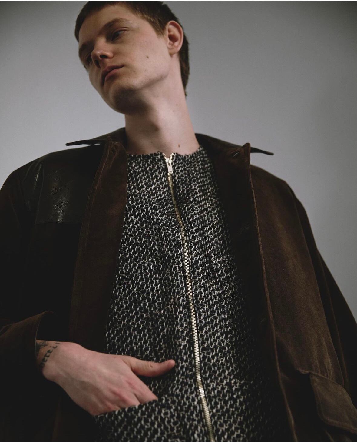 BISOWN]MIX TWEED×VELVETEEN ZIPUP VEST | YES-姫路の美容院と服のお店