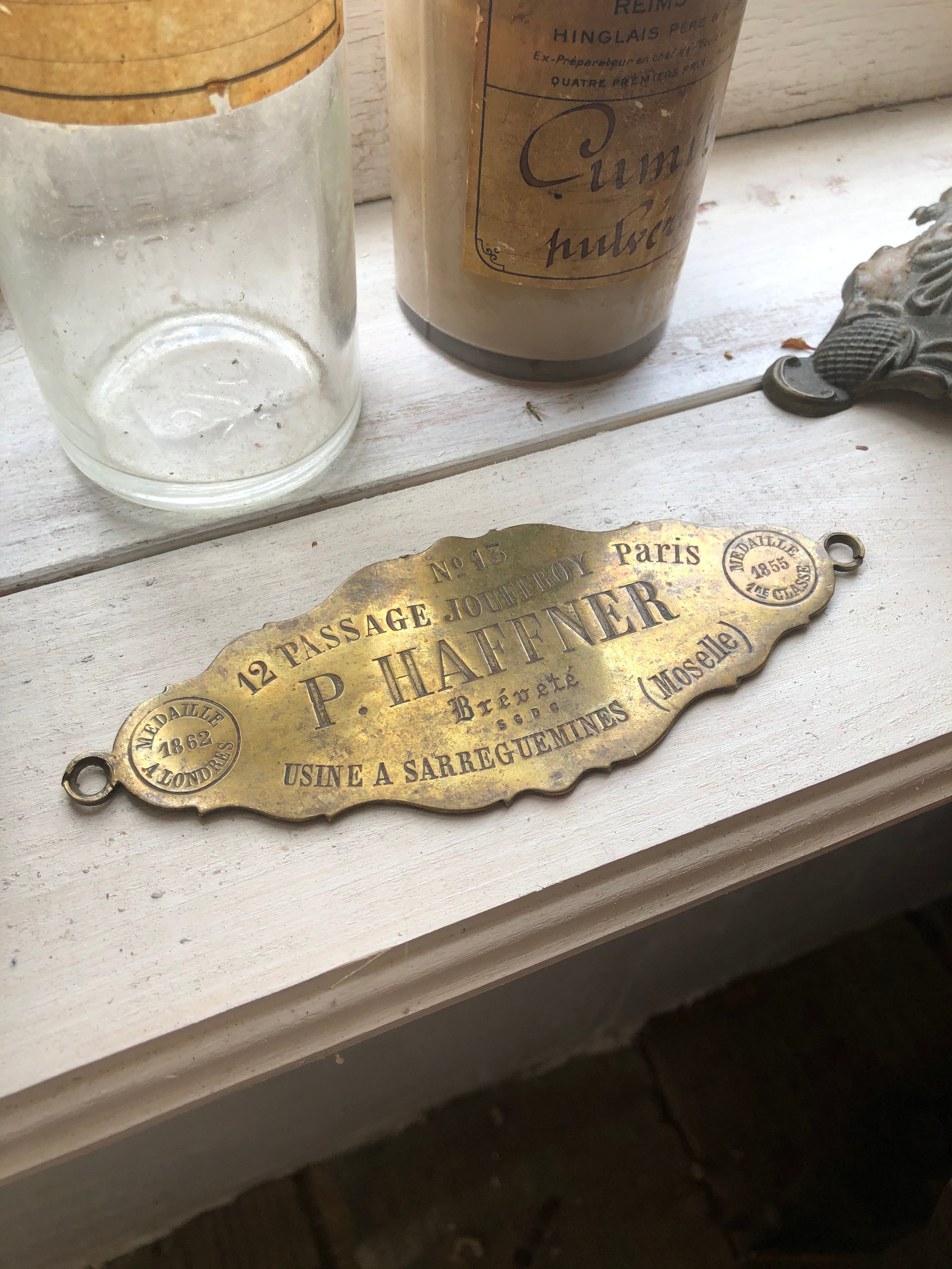 真鍮プレート P.HAFFNER | Brocante de La Cocotte （フランス
