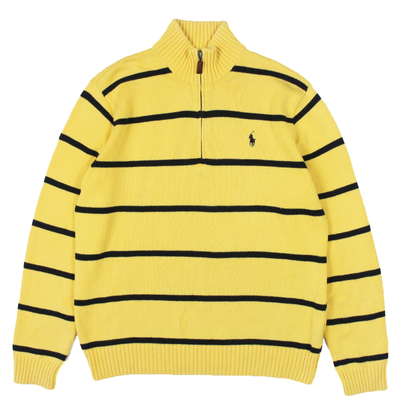 Polo Ralph Lauren Border Half Zip Cotton Knit Sweater ポロ ラルフ