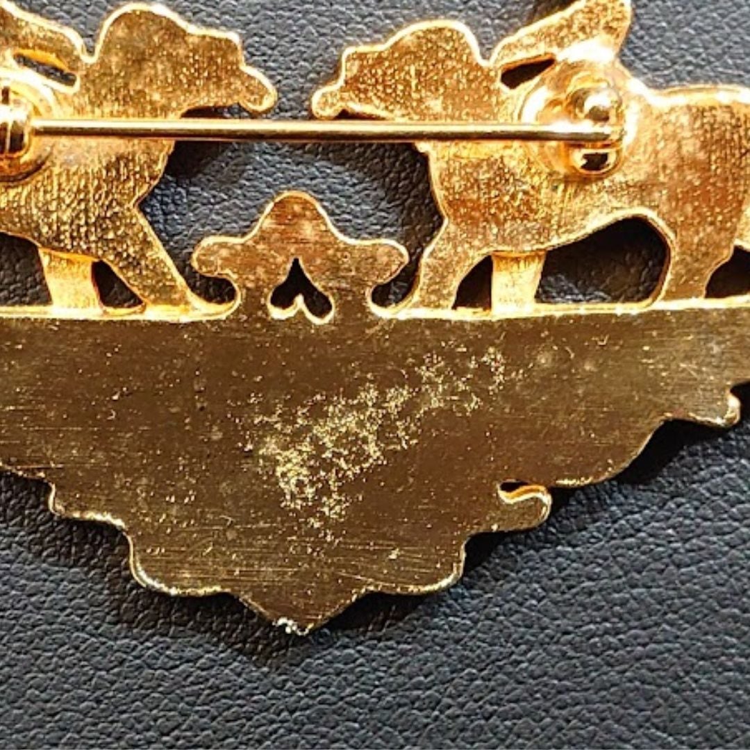 HERMES エルメス 七宝焼 ブローチ 犬と少女 女の子 男の子 犬