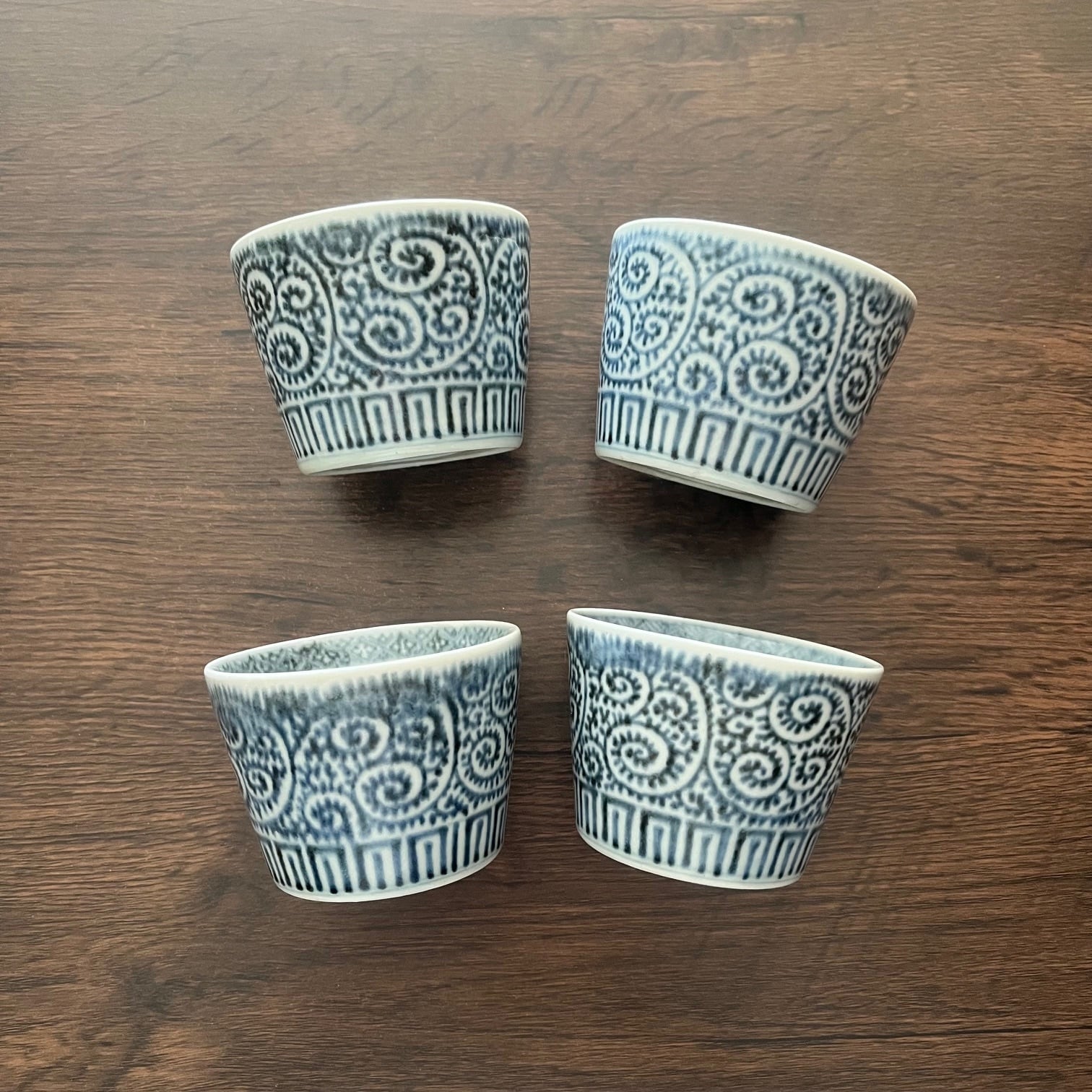 古伊万里染付蛸唐草紋様 蕎麦猪口 4客セット | 古美術 希 のぞみ 美術
