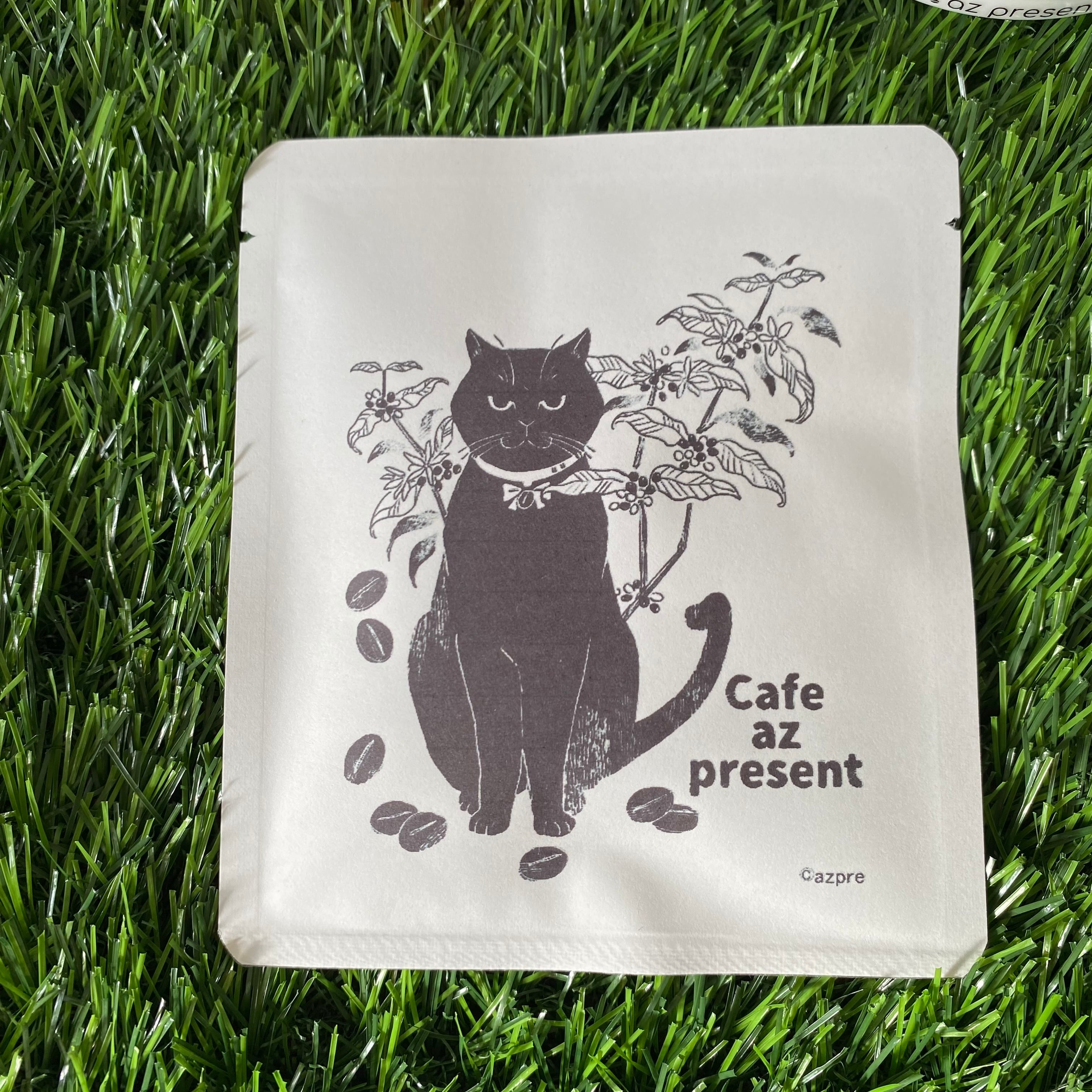 猫ラベル 白(深煎り)3個セット azpresent ドリップバッグ珈琲 | azpresent