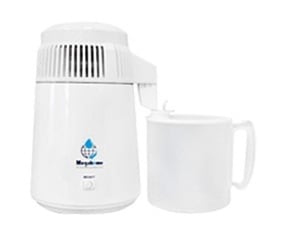 蒸留水器 台湾メガホーム社製 スチールボディ (白) ポリ容器