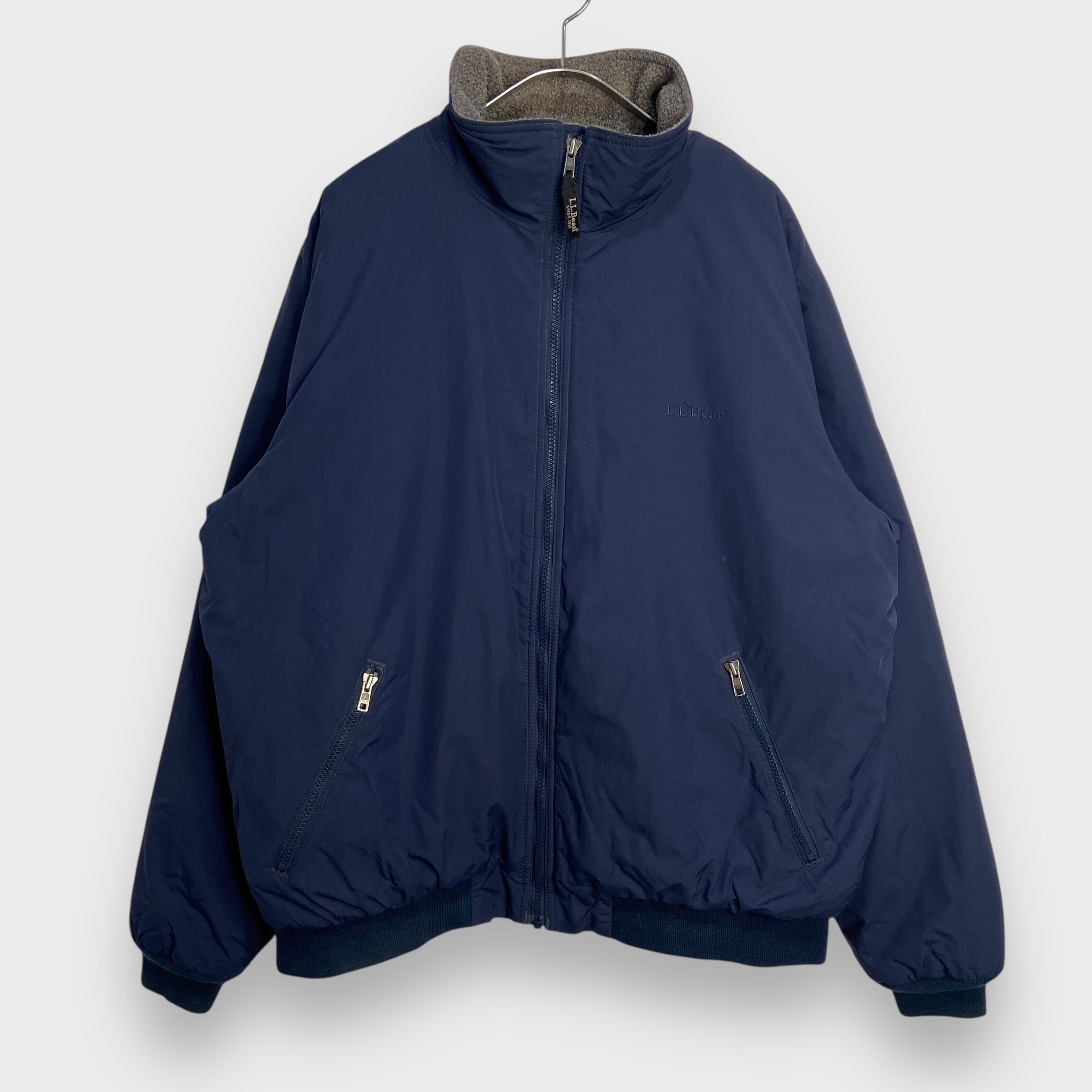 00s エルエルビーン ウォームアップジャケット ナイロンジャケット 紺