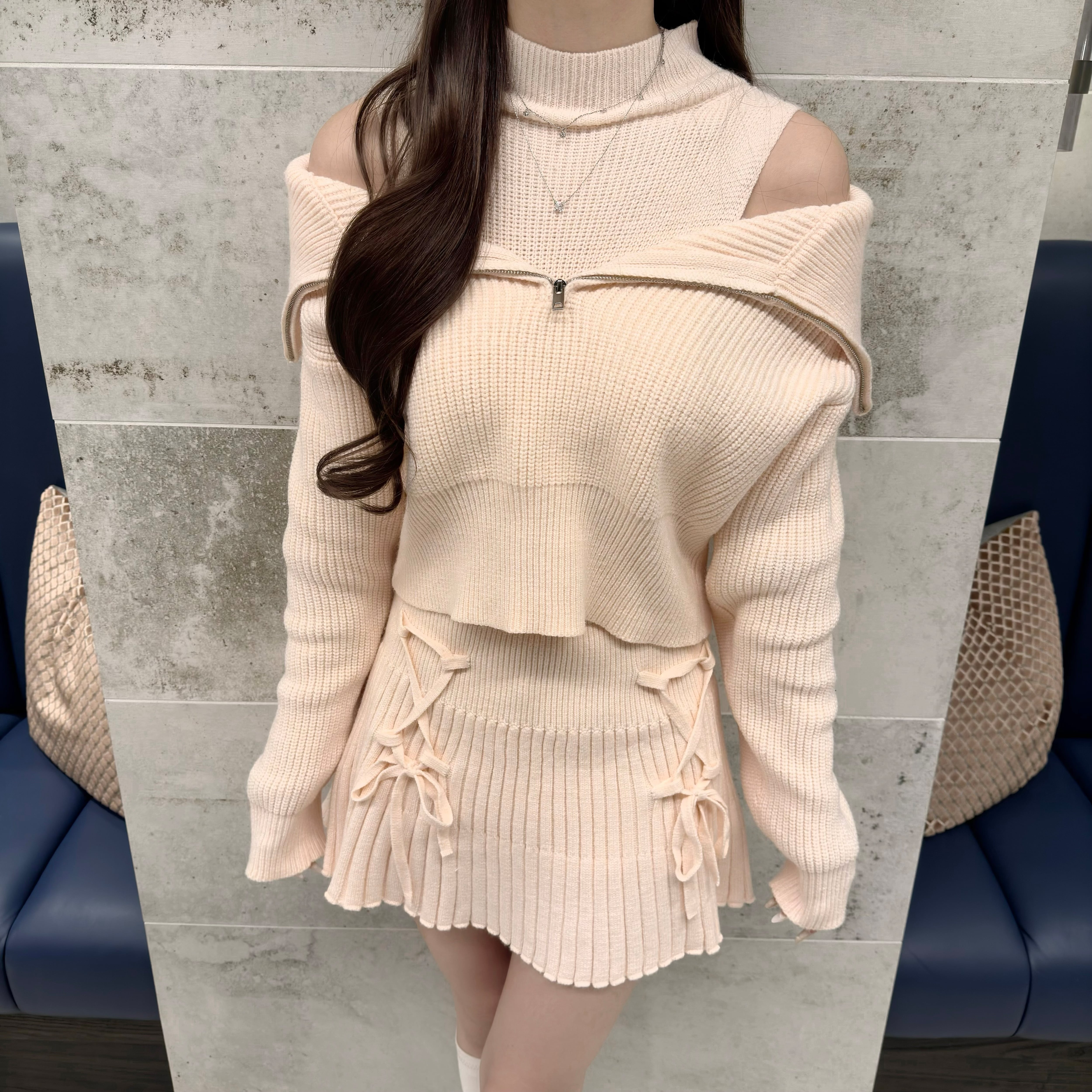 lumignon Tweed ribbon pullover ルミニョン lumignon Tweed ribbon