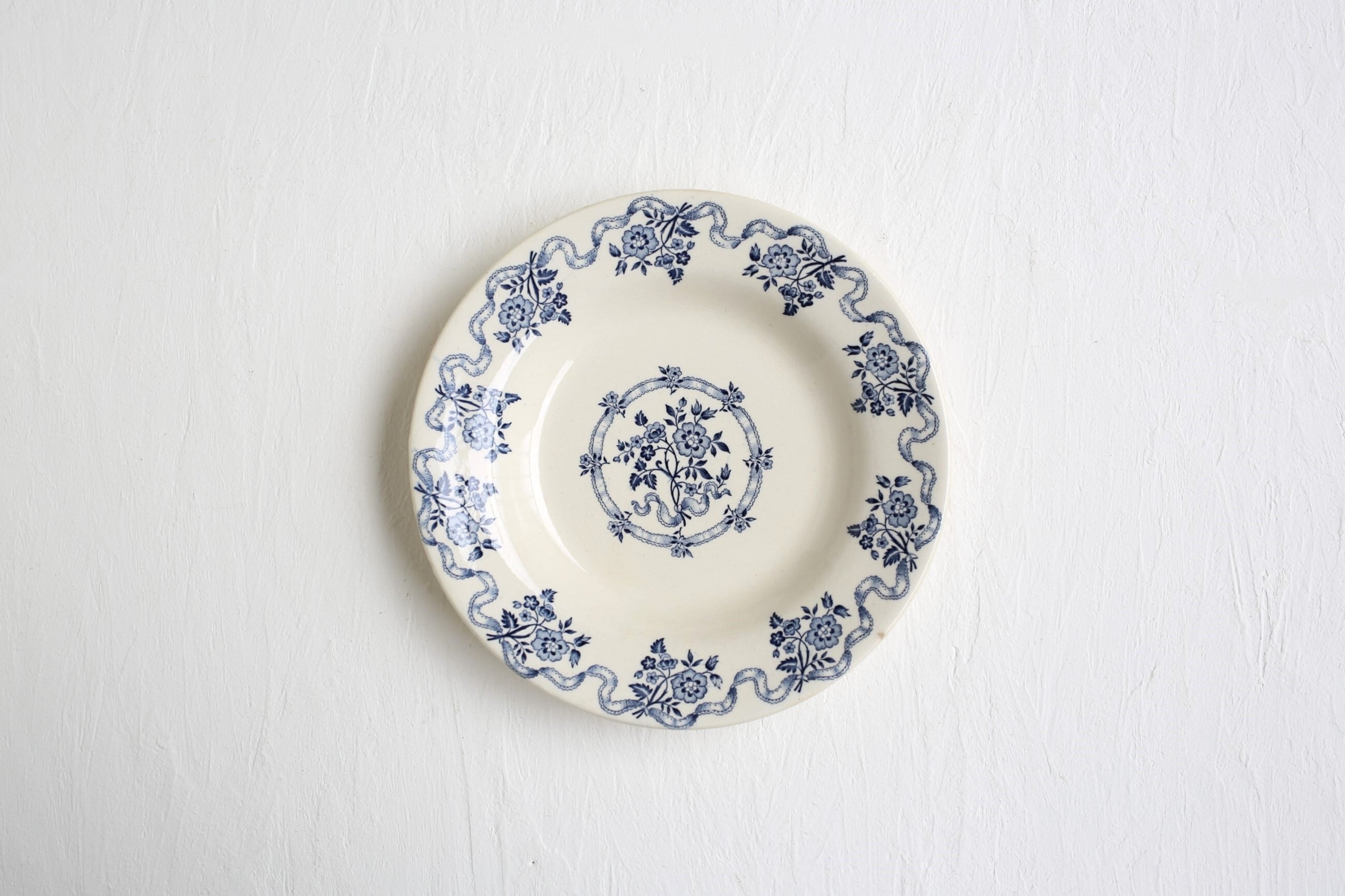 フランス アンティーク GIEN ジアン 『OSBORNE』深皿 直径約22.8㎝ N